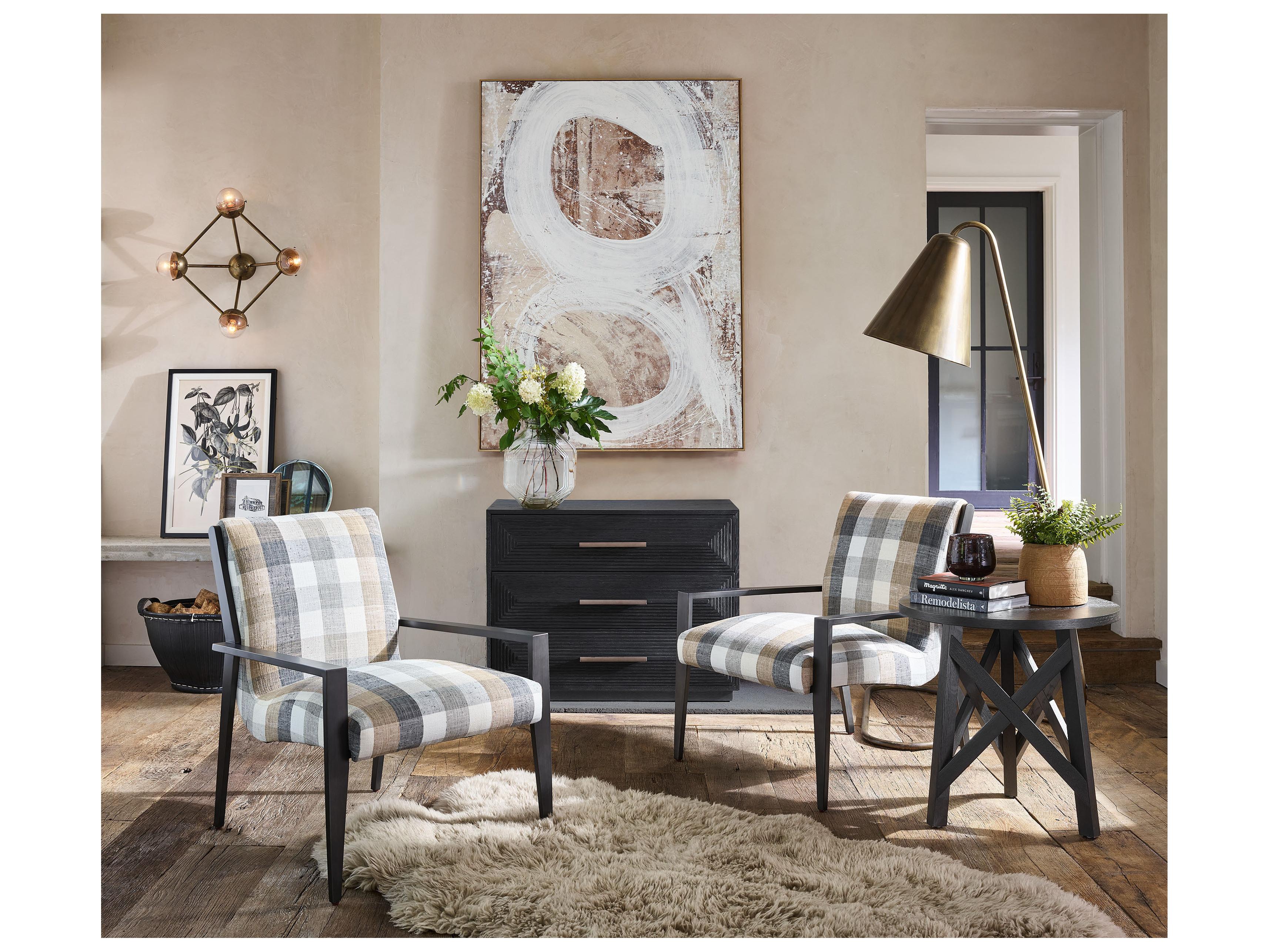 Universal Furniture Modern Farmhouse Collins Charcoal Black Solid Wood Accent Chest