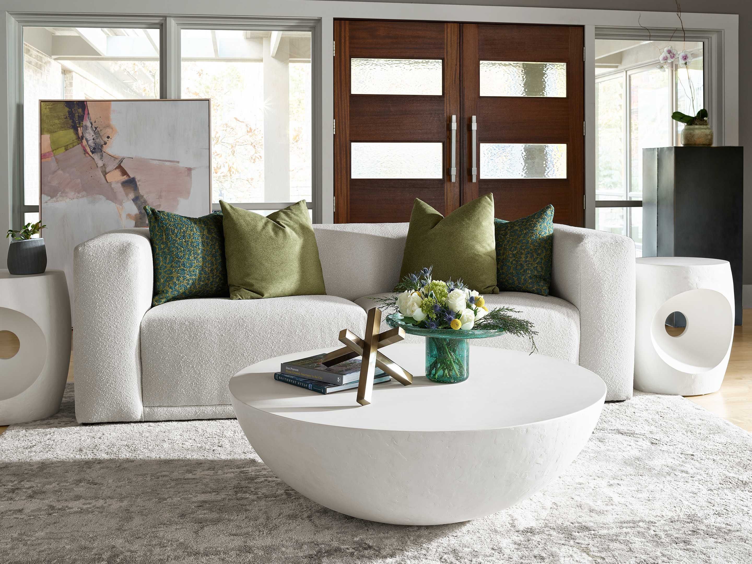 Universal Furniture Nomad Canyo Oval Abaco White End Table