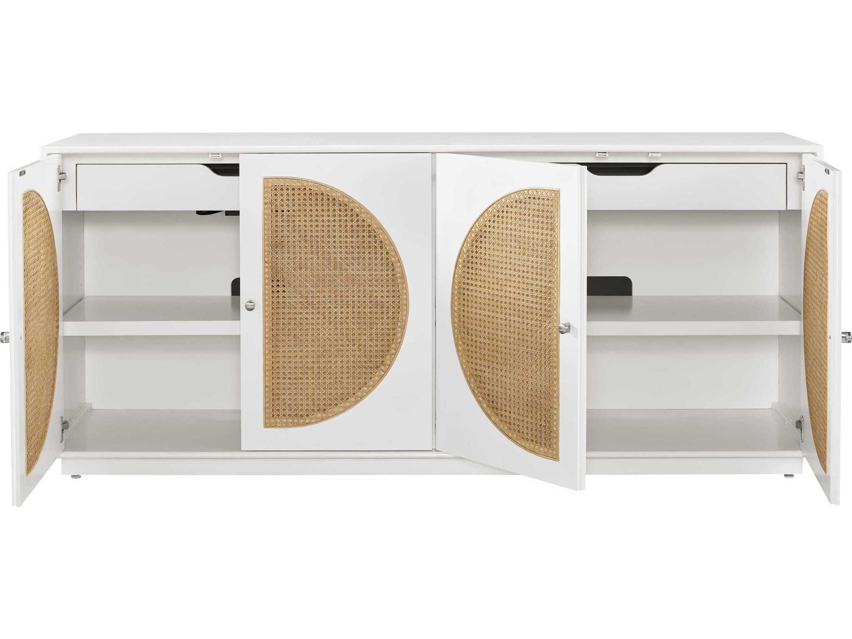 Universal Furniture Nomad 80" Cane Glacier Media Console