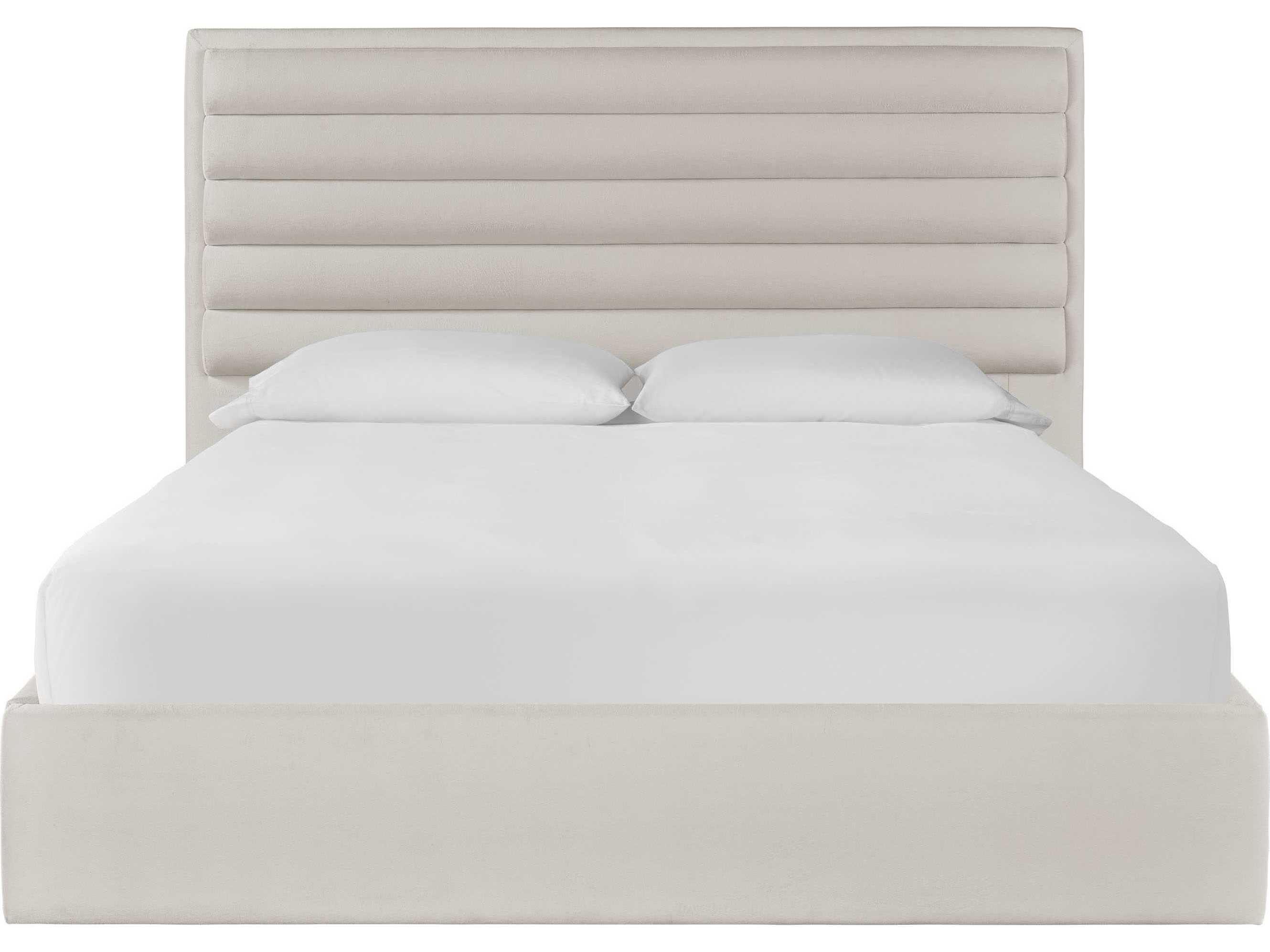 Universal Furniture Tranquility Melborne Ivory Beige Upholstered King Panel Bed