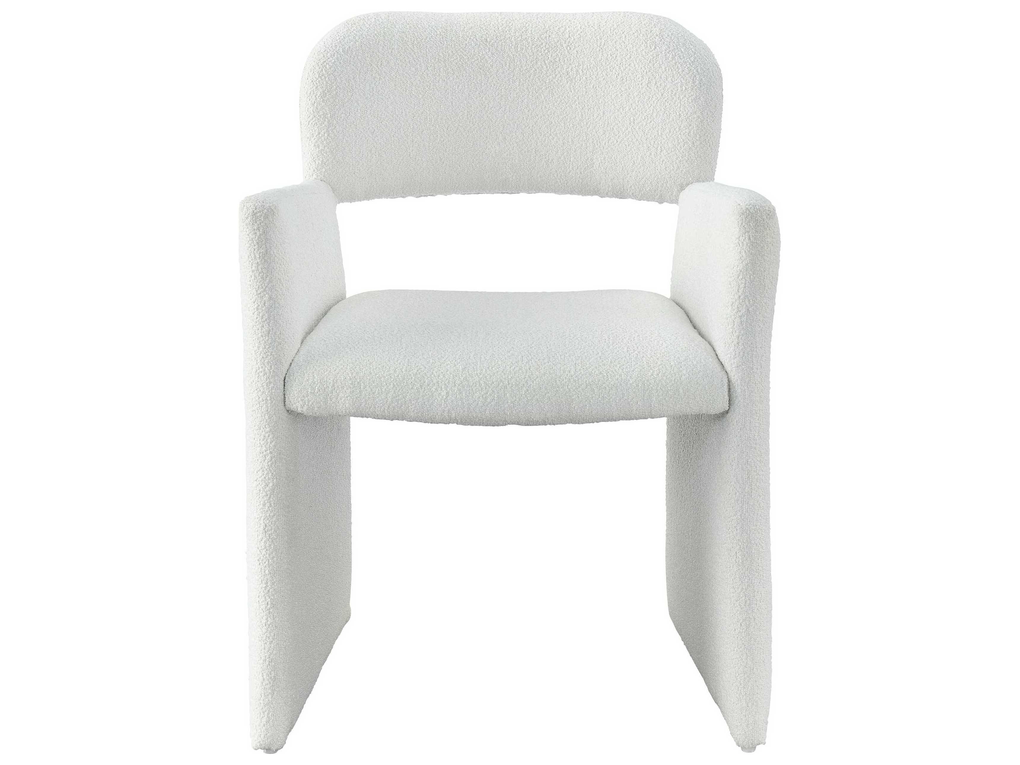 Universal Furniture Tranquility Morel White Upholstered Arm Dining Chair