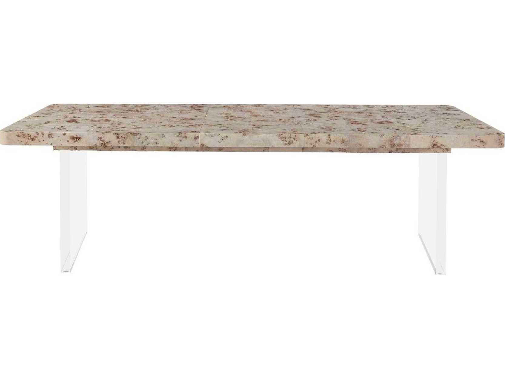 Universal Furniture Tranquility Rectangular Wood Mappa Burl Dining Table