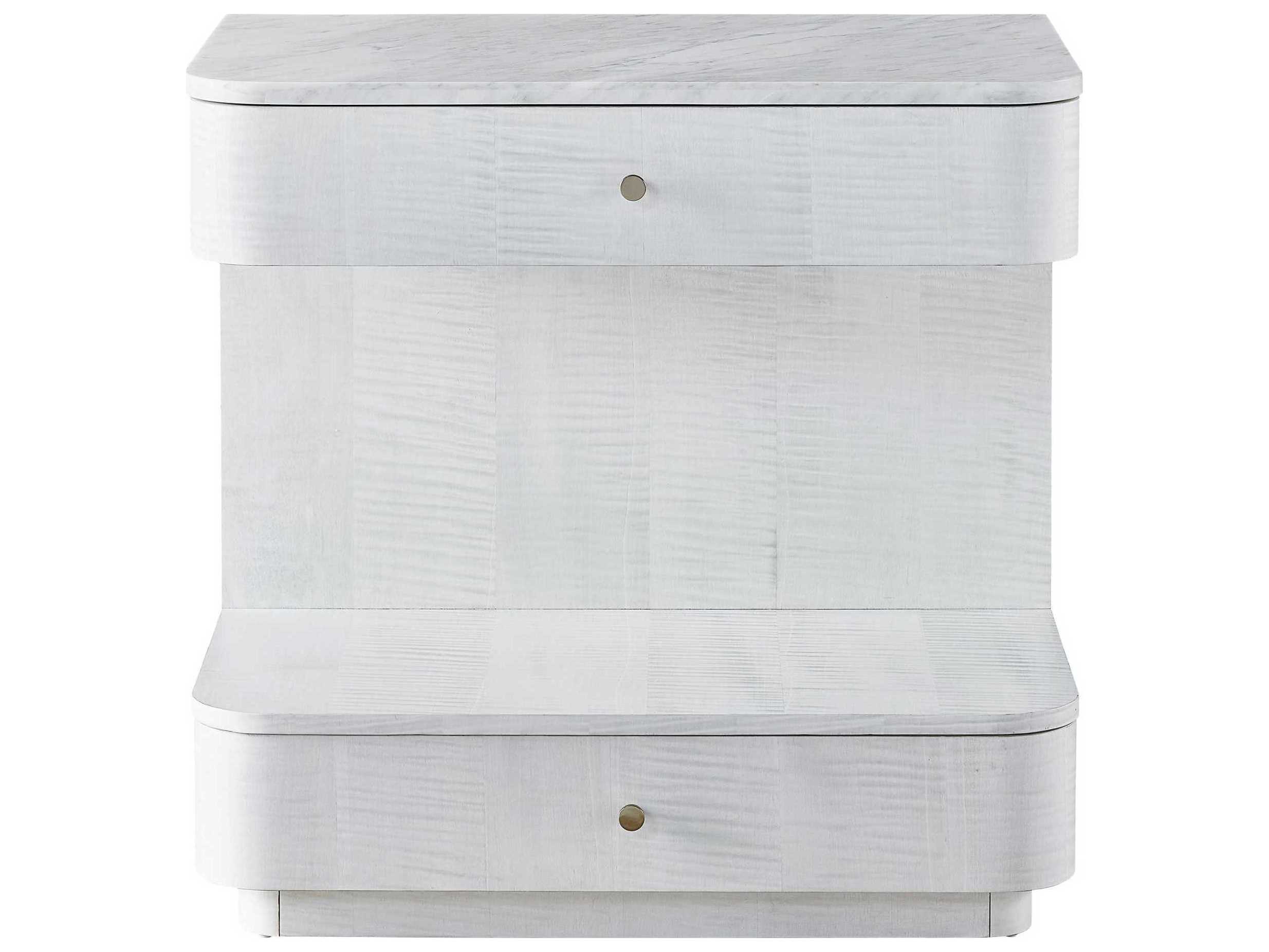 Universal Furniture Tranquility Paris 2-Drawers White Nightstand