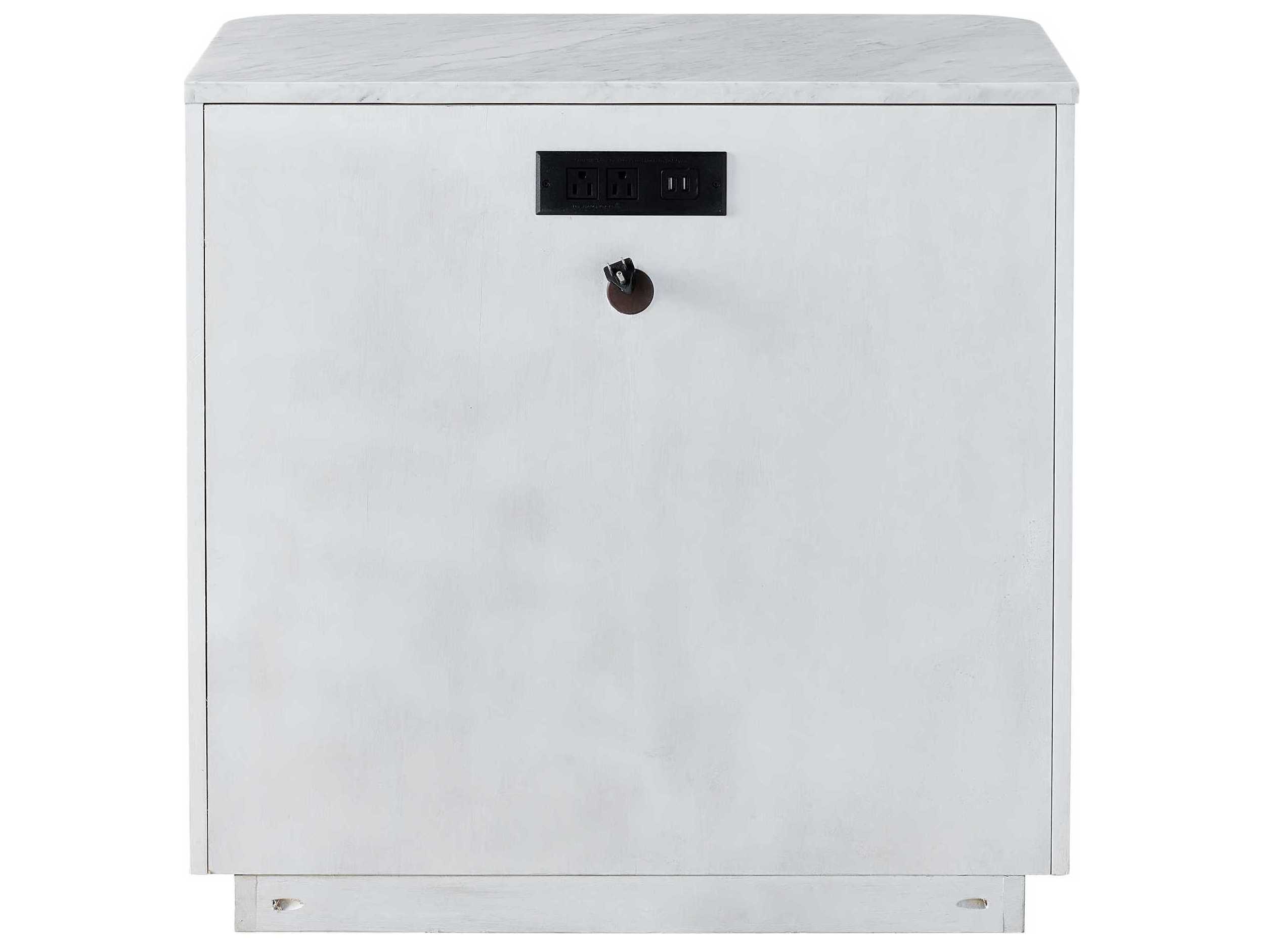 Universal Furniture Tranquility Paris 2-Drawers White Nightstand