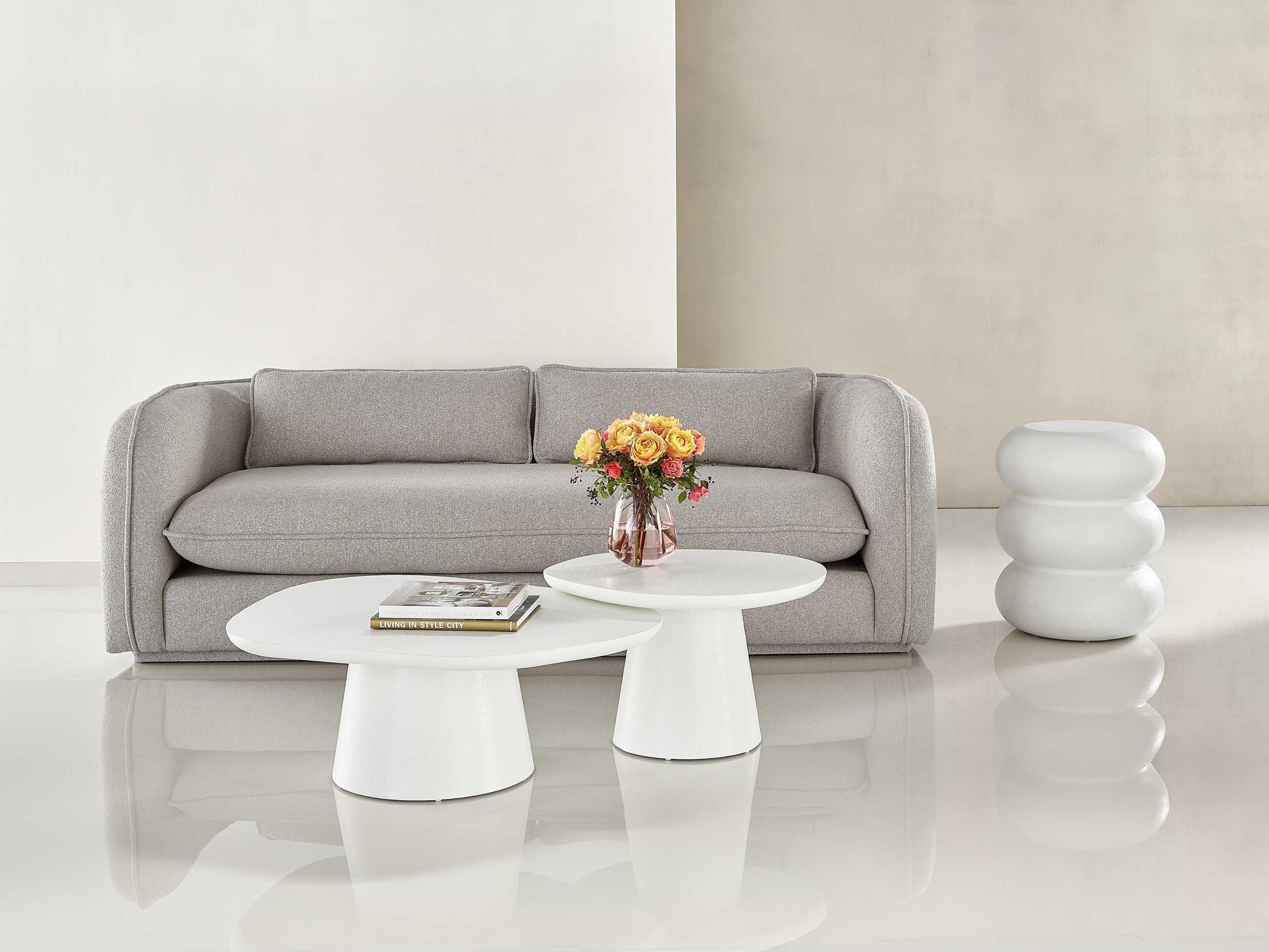 Universal Furniture Tranquility Enlightenment Round Milky Mushroom End Table