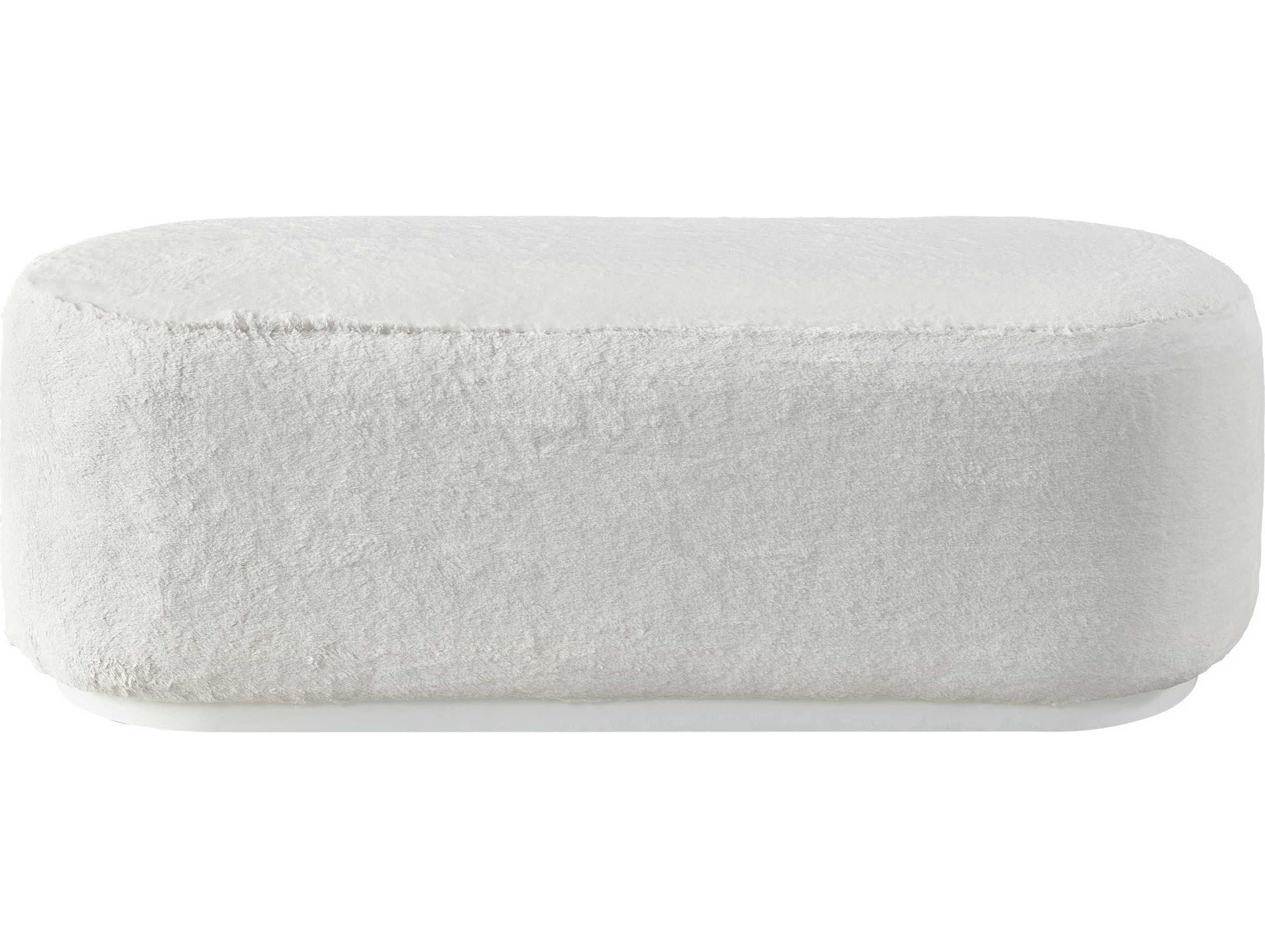 Universal Furniture Tranquility Glacier White Upholstered Accent Bench