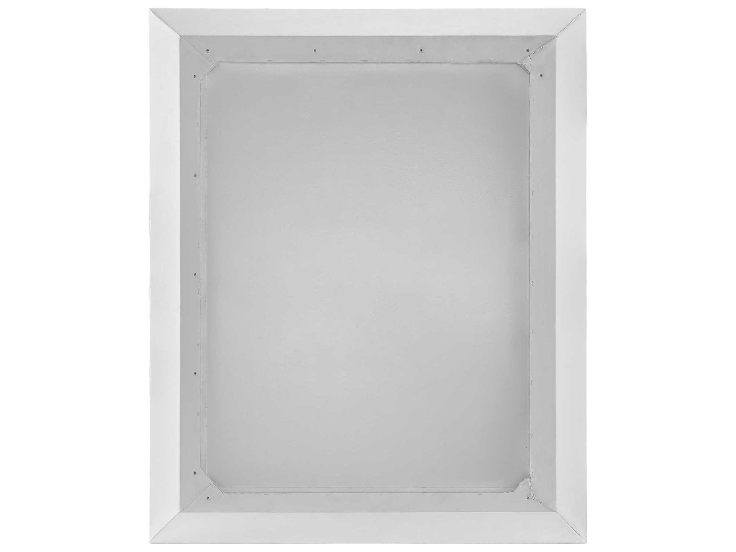 Universal Furniture Erinn V. Universal Ivory Faux Leather Antique Mirror Rectangular