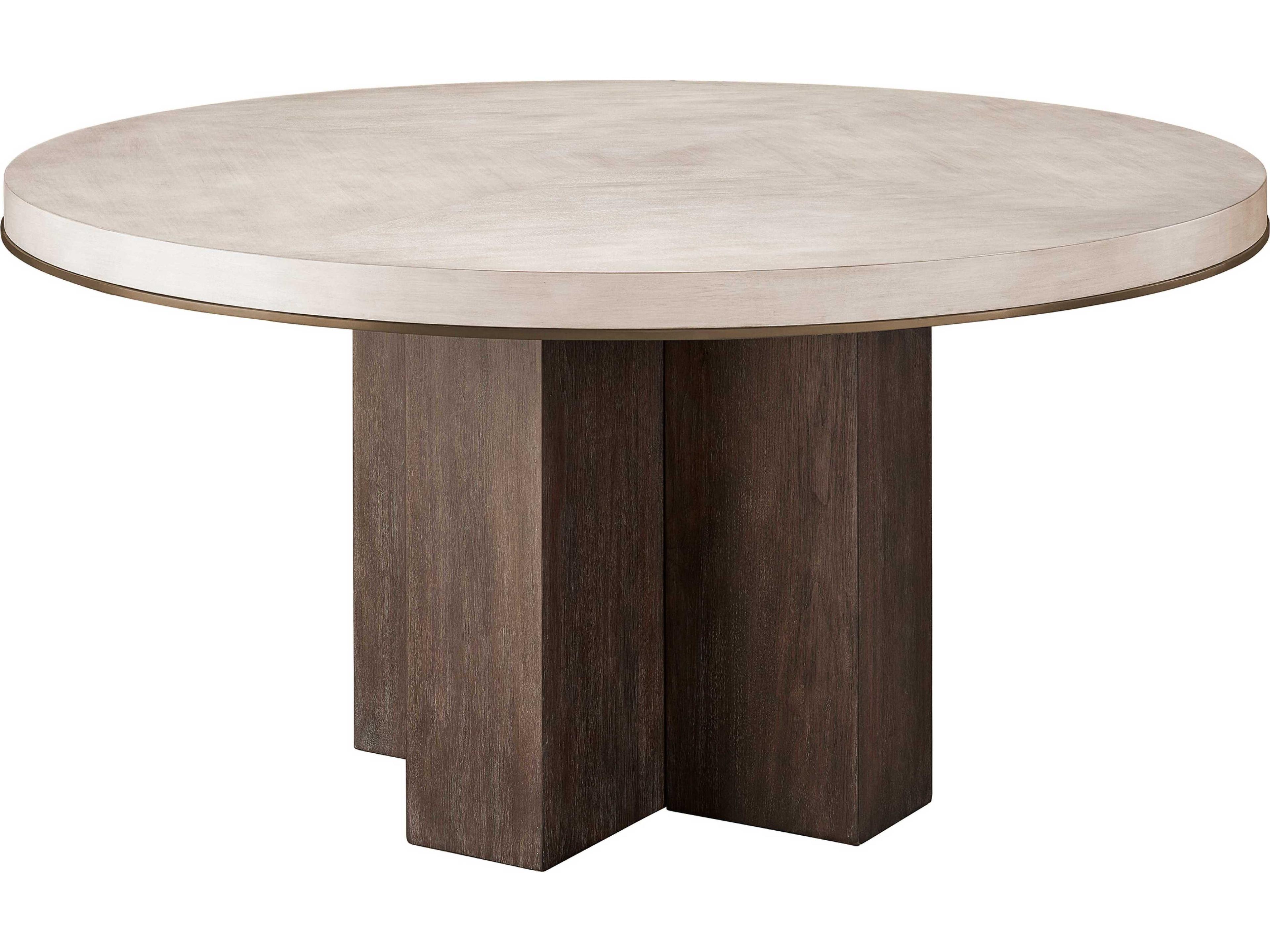 Universal Furniture Erinn V. Universal Topanga Round Wood Silver Fox Walnut Dining Table
