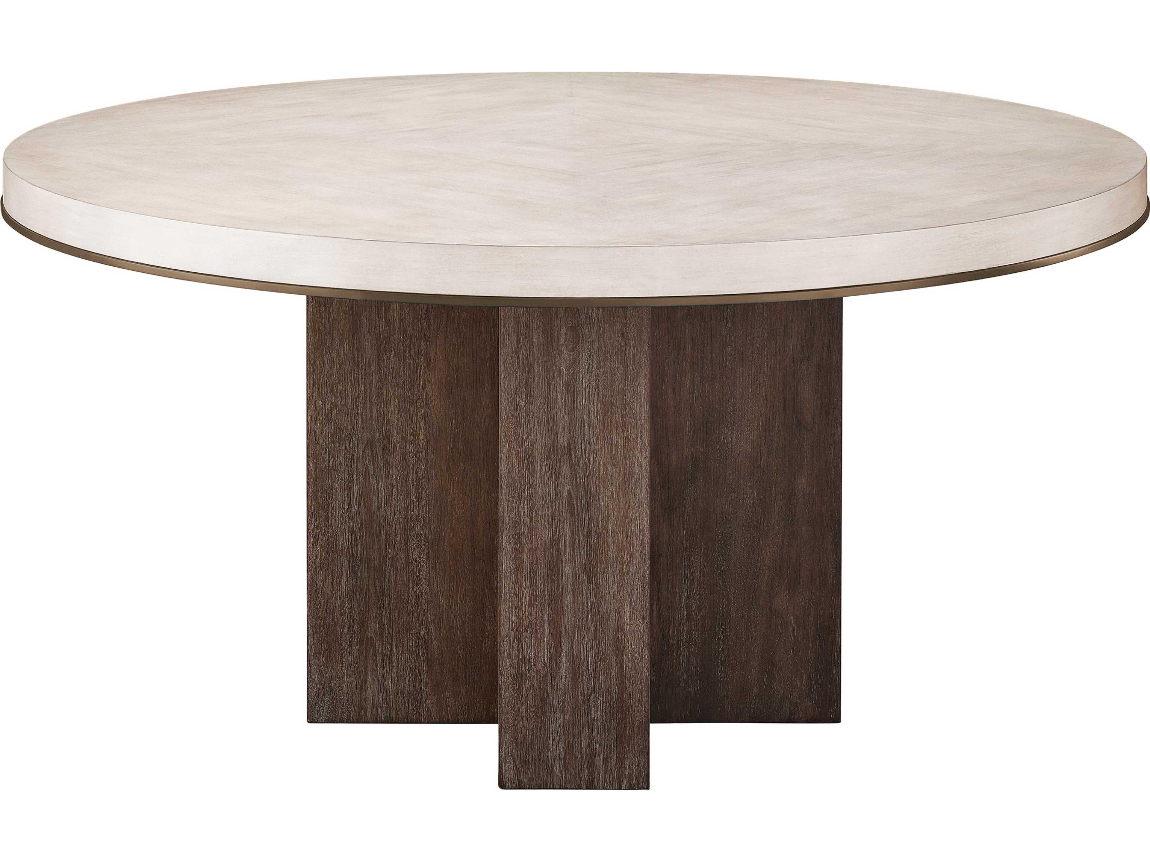 Universal Furniture Erinn V. Universal Topanga Round Wood Silver Fox Walnut Dining Table