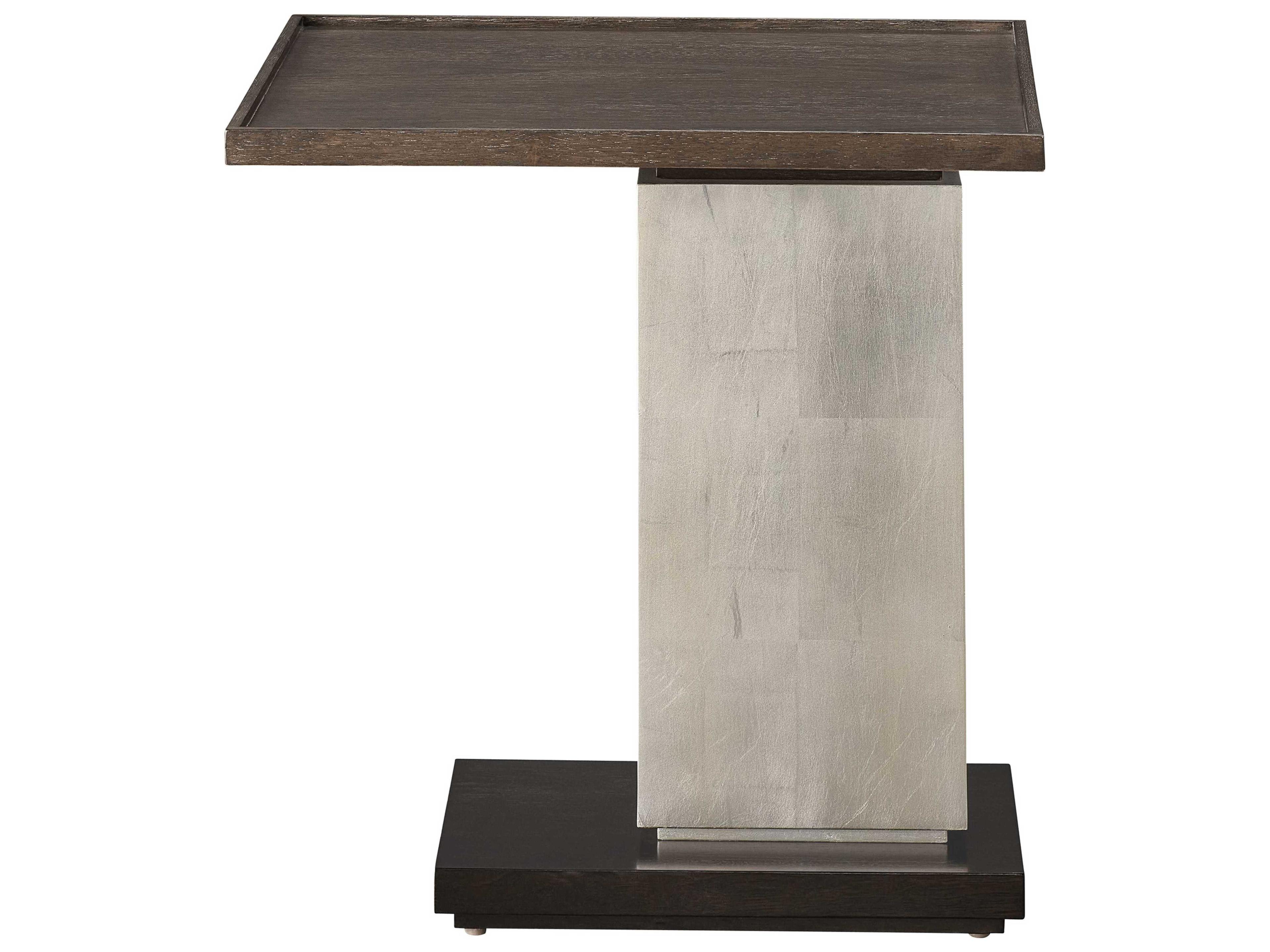 Universal Furniture Erinn V. x Universal Lucia Rectangular Silver Fox Dark Walnut End Table