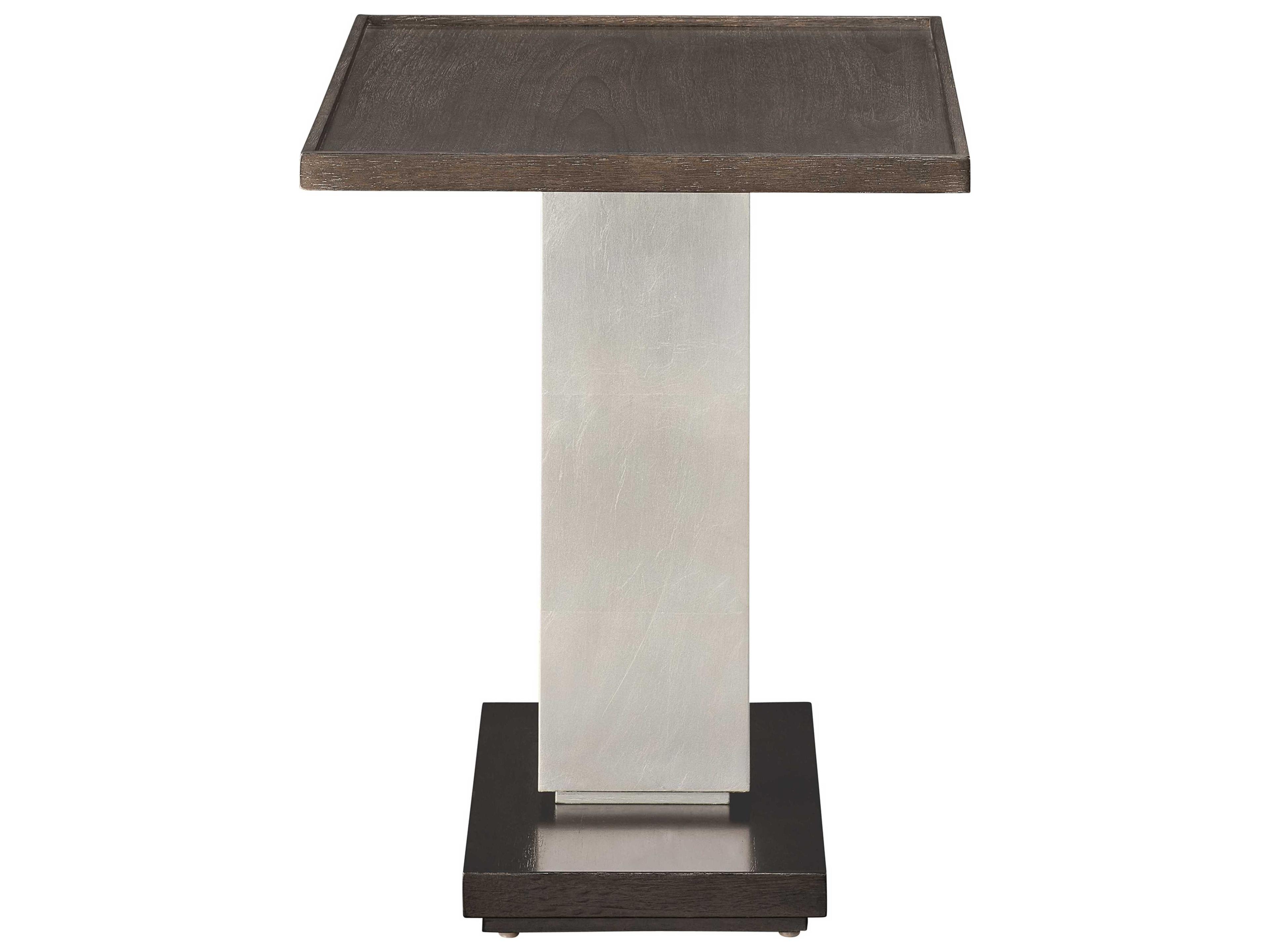 Universal Furniture Erinn V. x Universal Lucia Rectangular Silver Fox Dark Walnut End Table