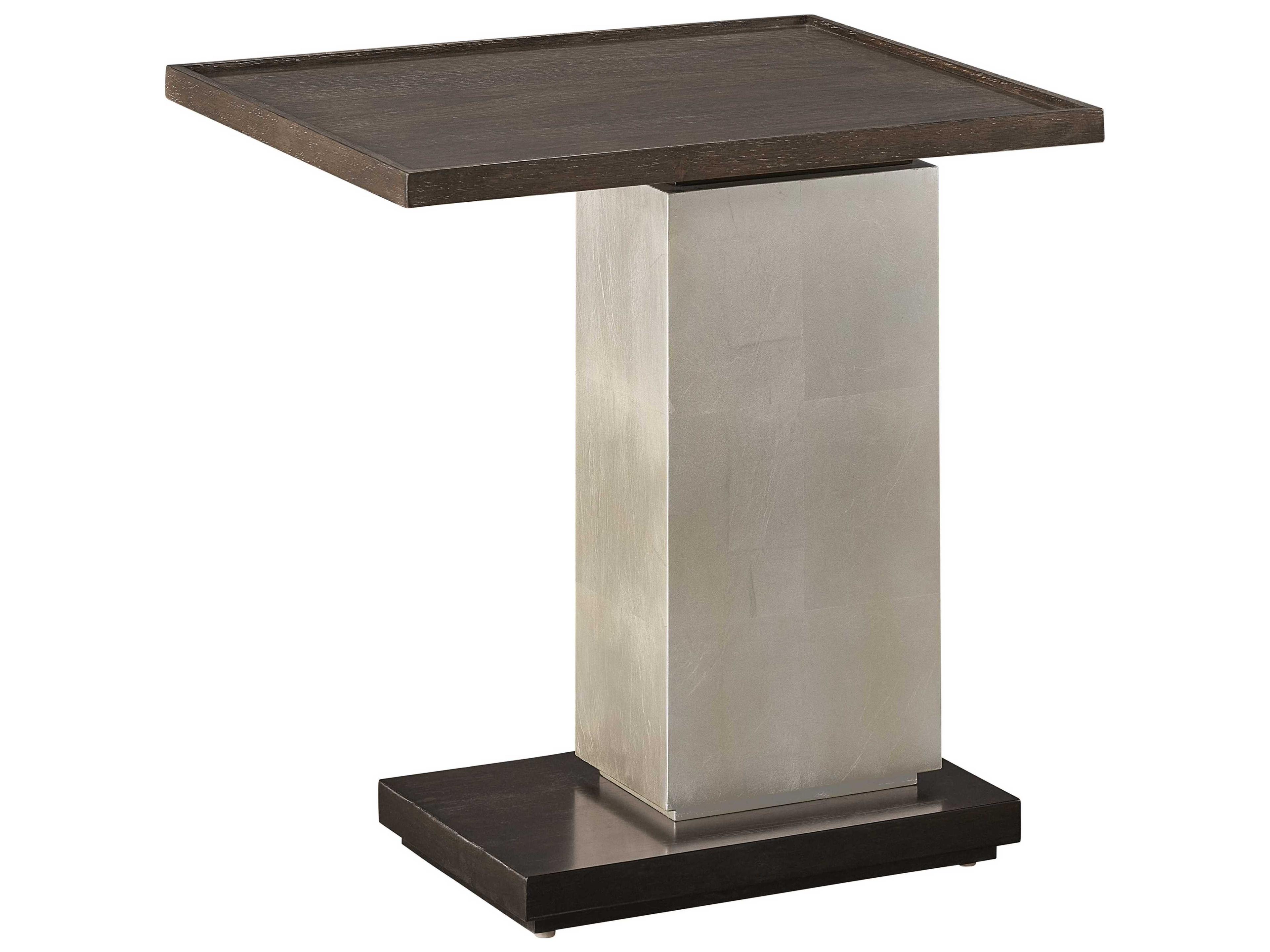 Universal Furniture Erinn V. x Universal Lucia Rectangular Silver Fox Dark Walnut End Table