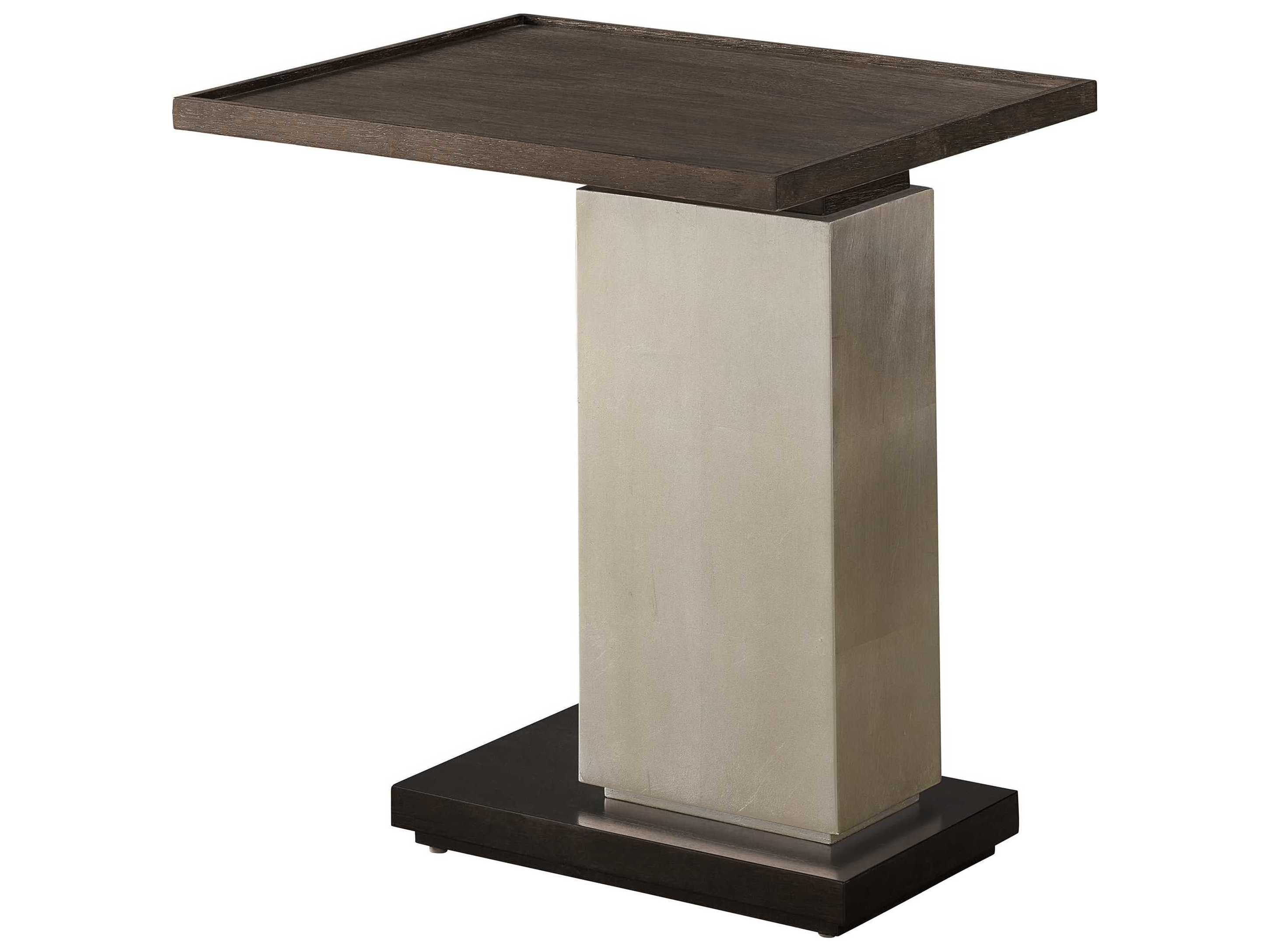Universal Furniture Erinn V. x Universal Lucia Rectangular Silver Fox Dark Walnut End Table