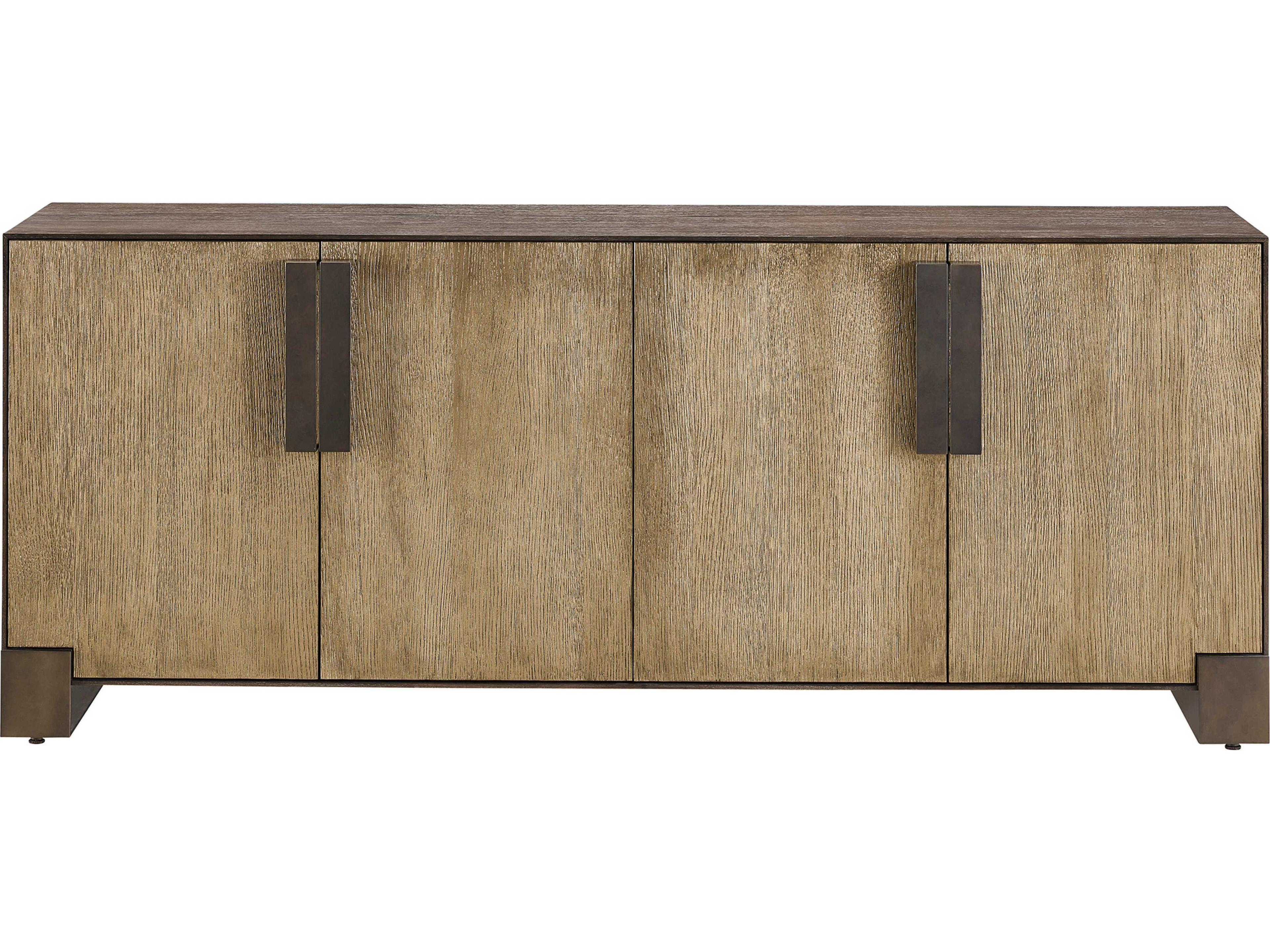 Universal Furniture Erinn V. x Universal Riviera 80" Walnut Wood Oak Media Console