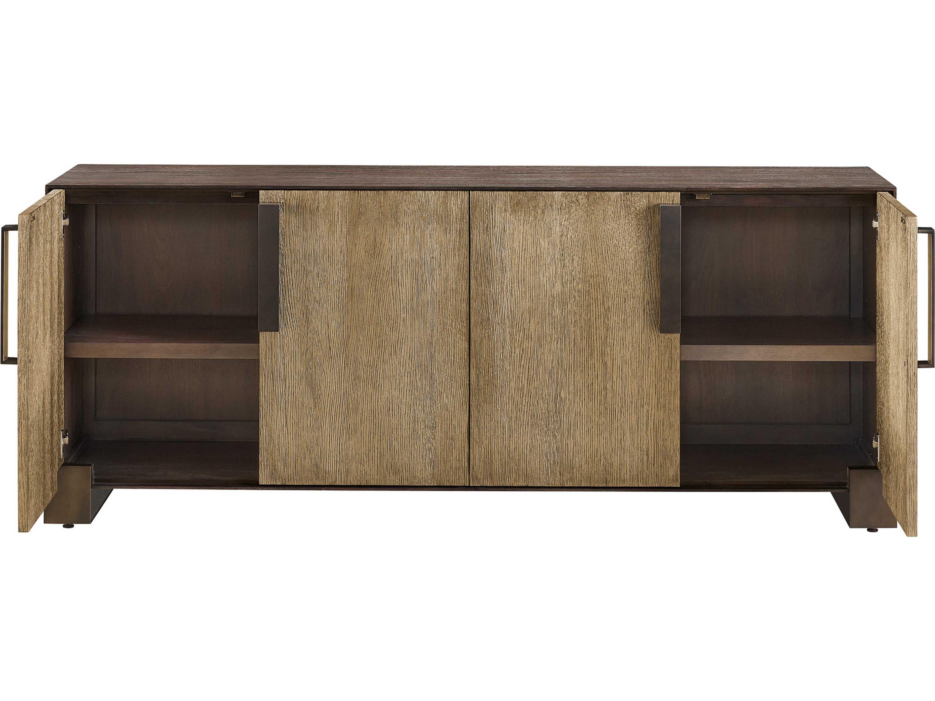 Universal Furniture Erinn V. x Universal Riviera 80" Walnut Wood Oak Media Console