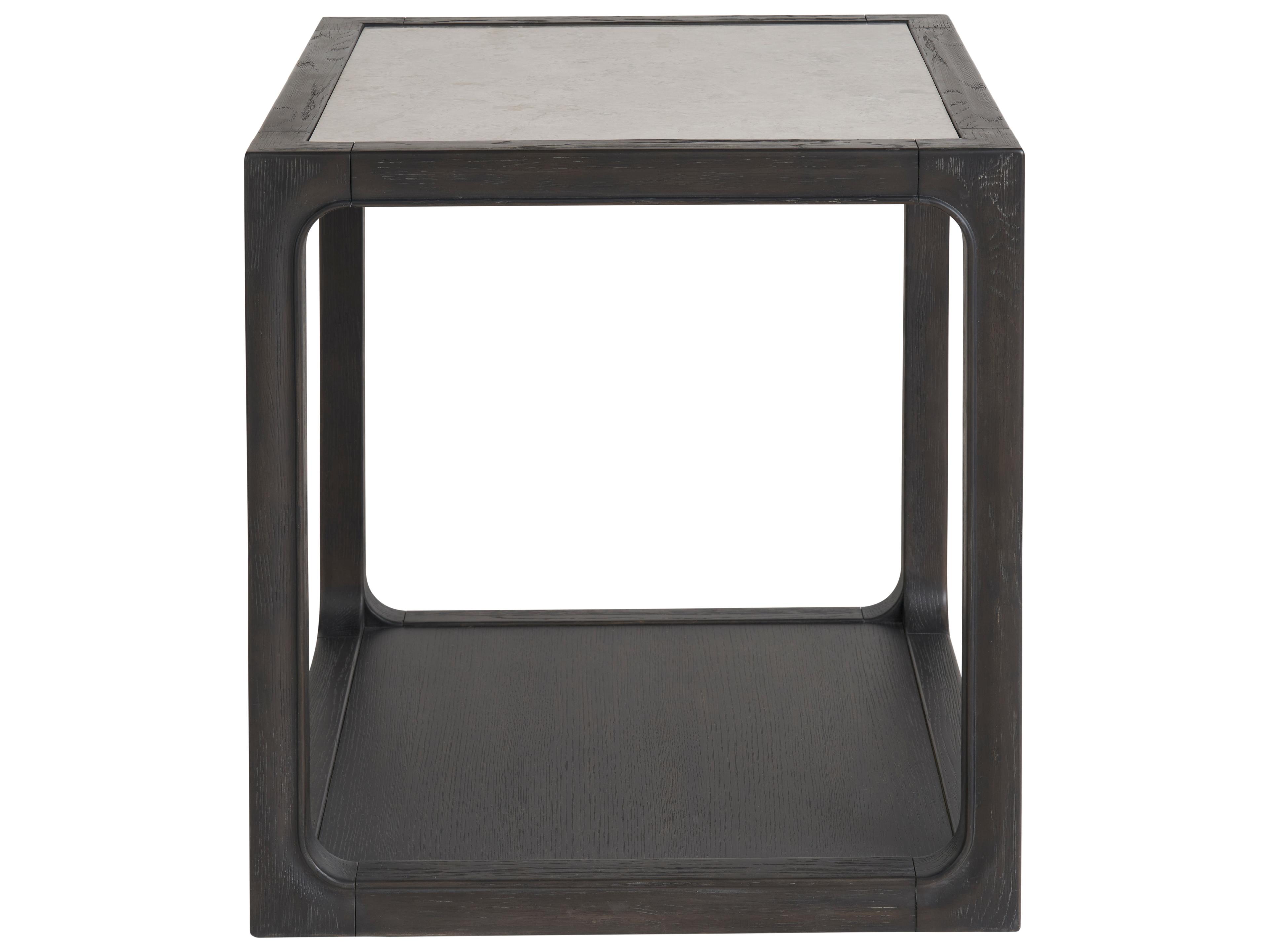 Universal Furniture Coalesce Halen Rectangular Stone Ravenwood End Table