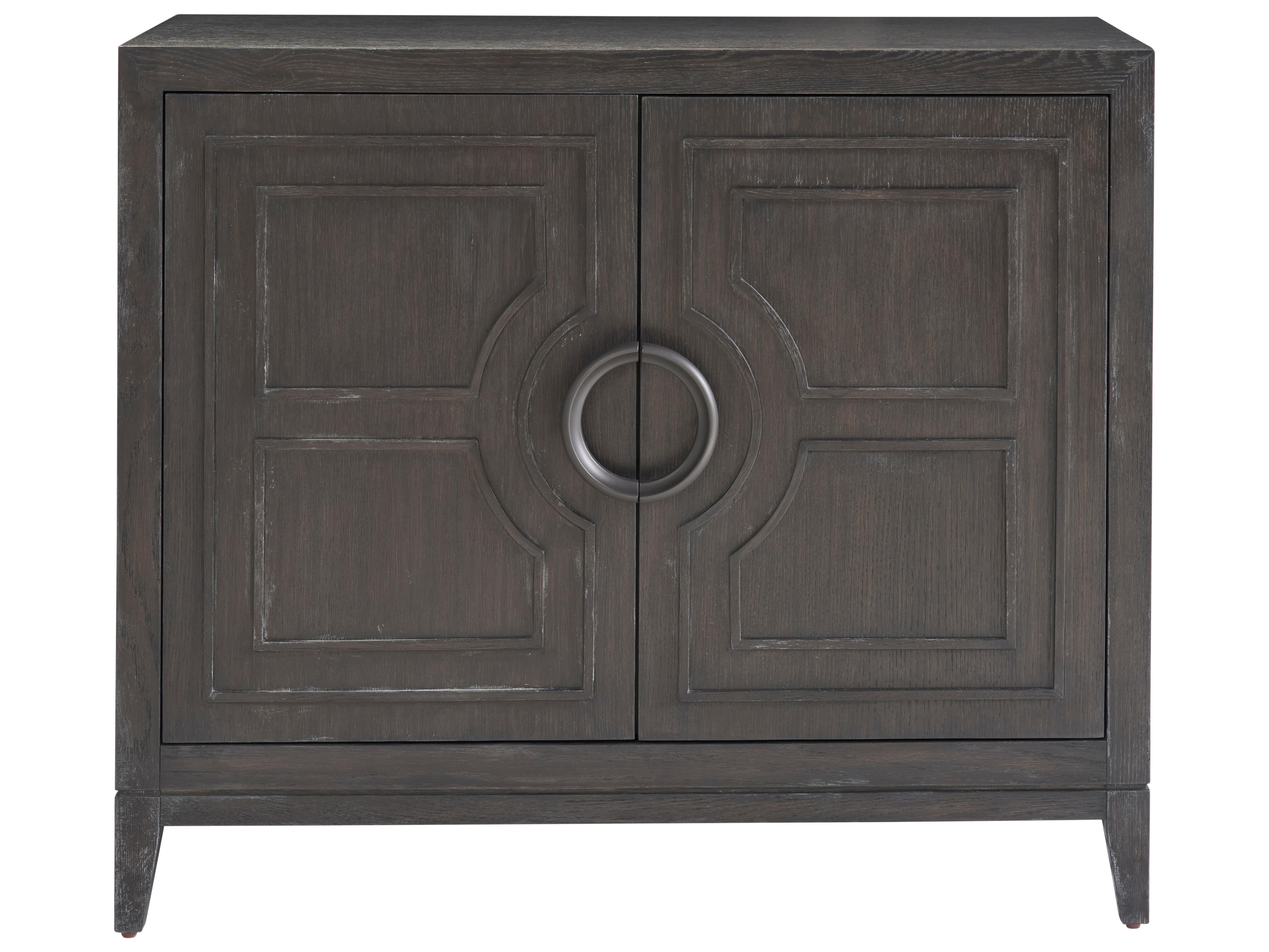 Universal Furniture Coalesce Ravenwood Black Oak Wood Accent Chest
