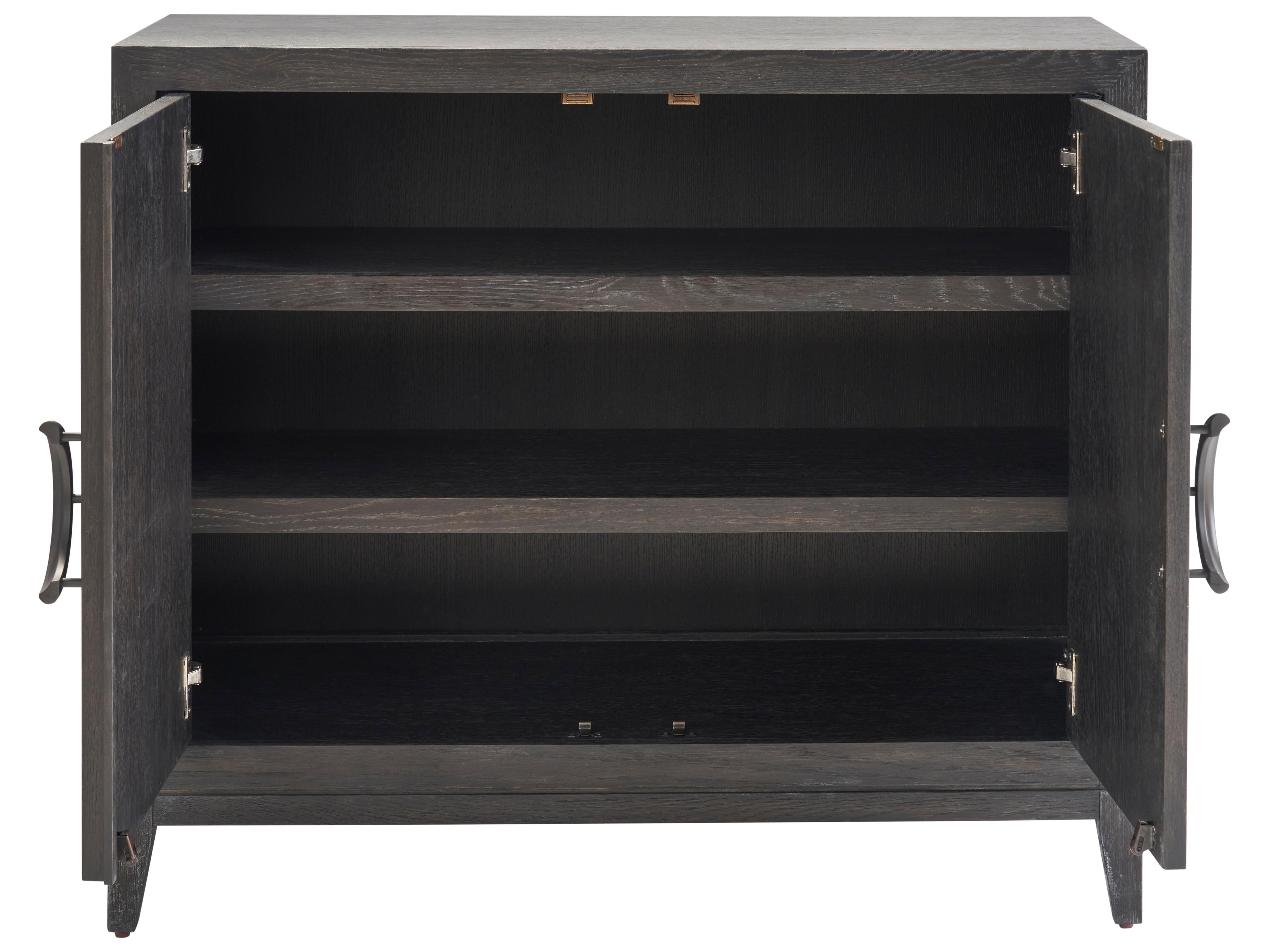 Universal Furniture Coalesce Ravenwood Black Oak Wood Accent Chest