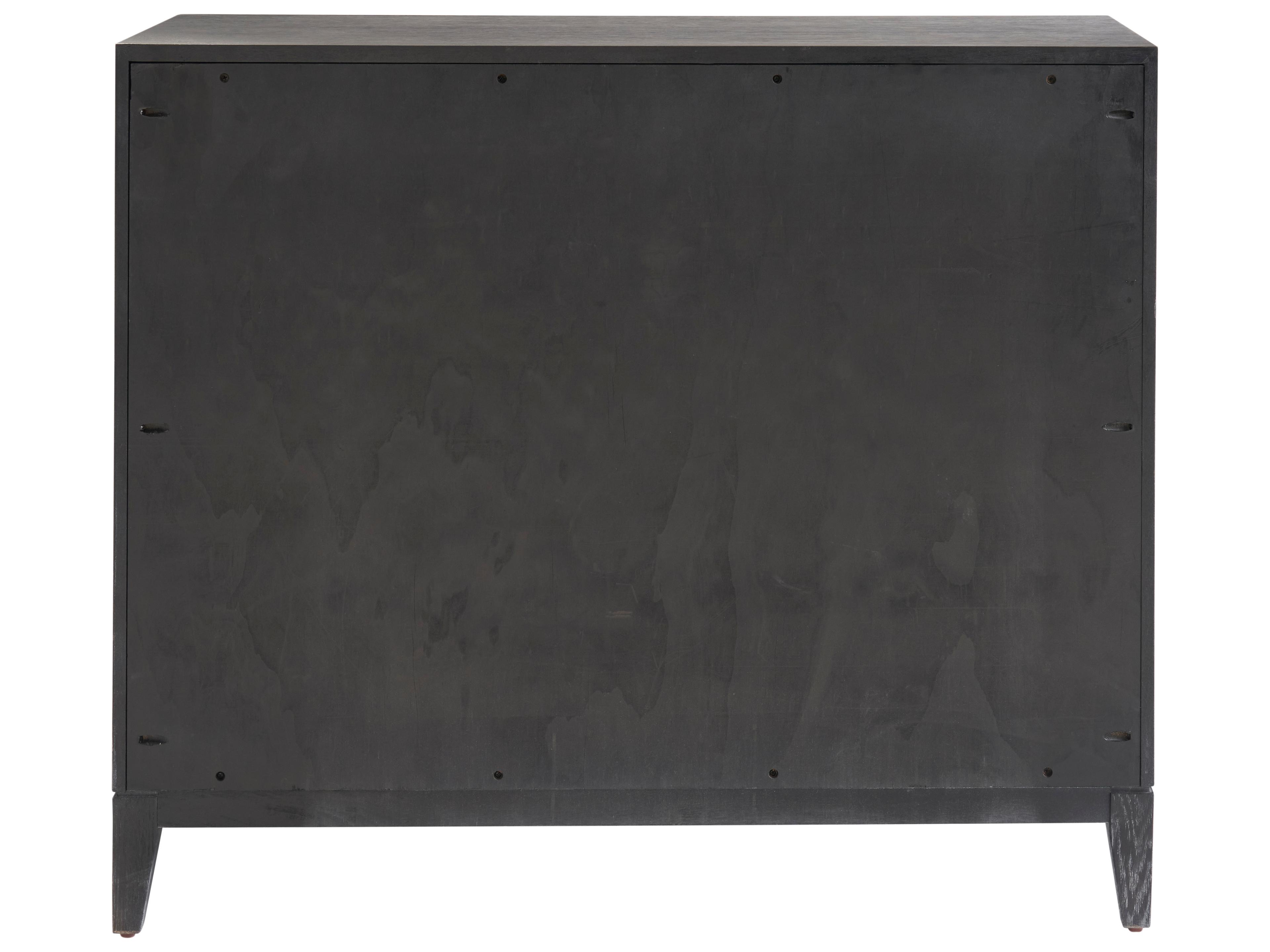 Universal Furniture Coalesce Ravenwood Black Oak Wood Accent Chest