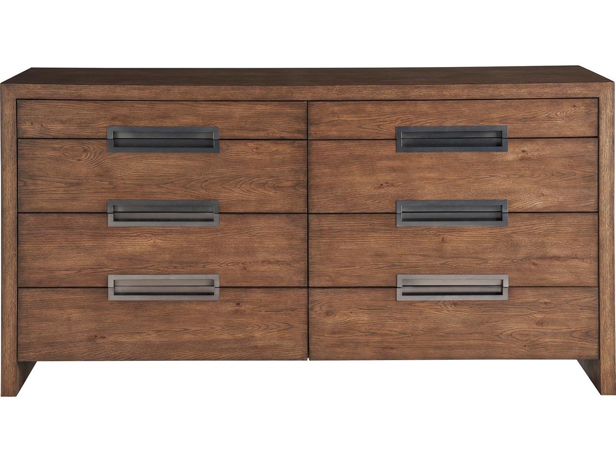 Universal Furniture Modern Medium Brown Oak Atlas Drawer Dresser