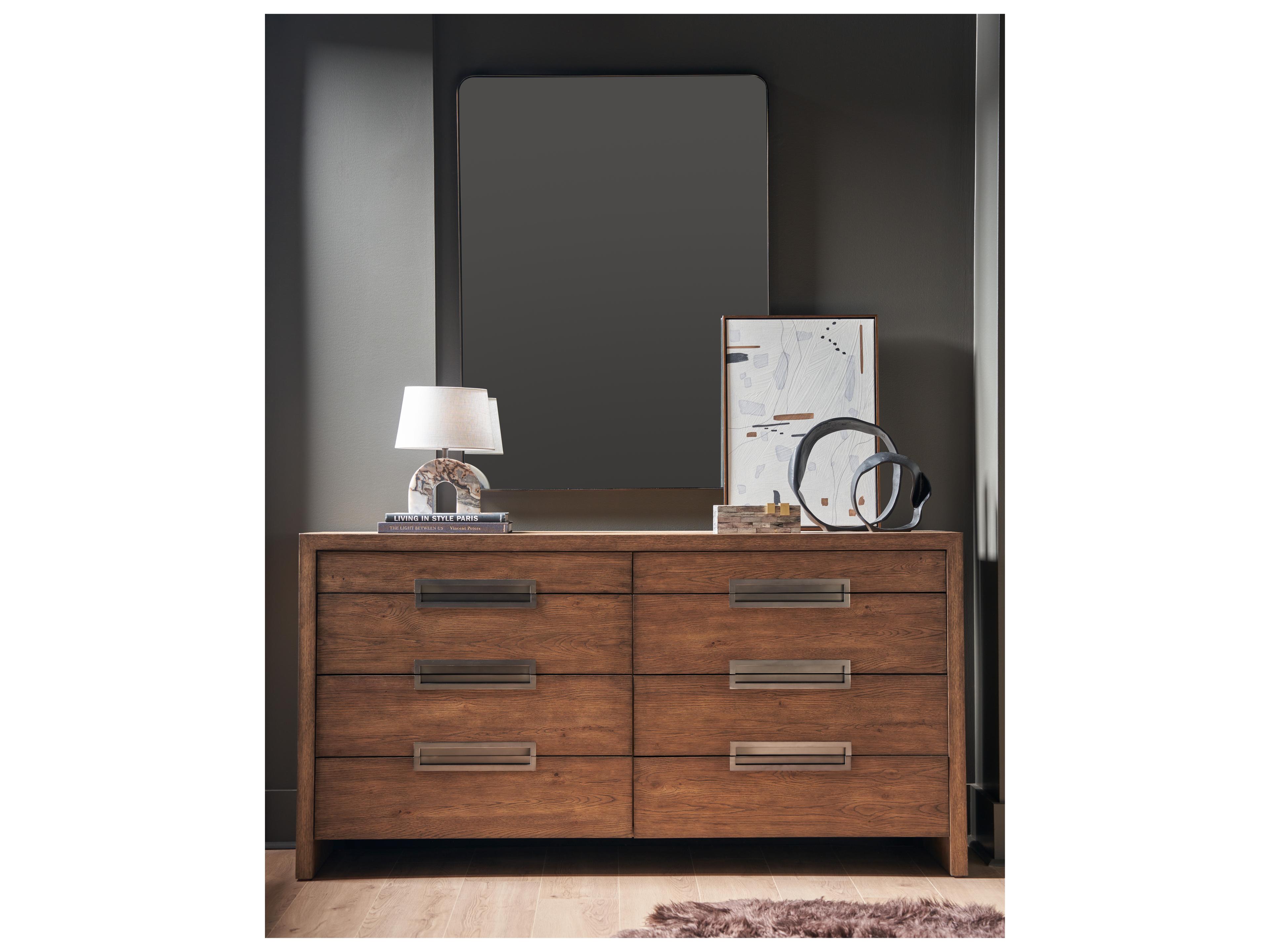 Universal Furniture Modern Medium Brown Oak Atlas Drawer Dresser