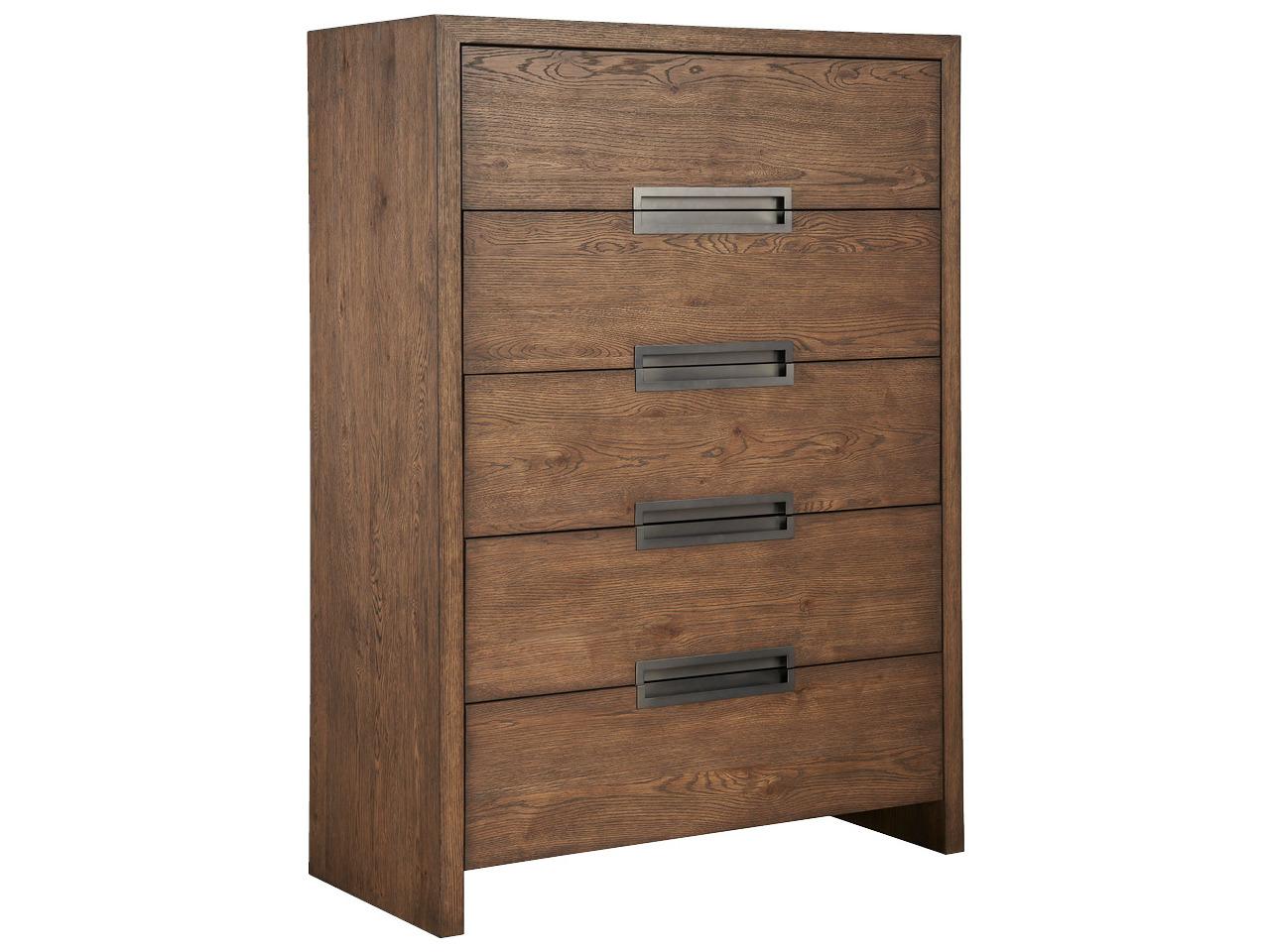 Universal Furniture Modern Medium Brown Oak Atlas Drawer Chest