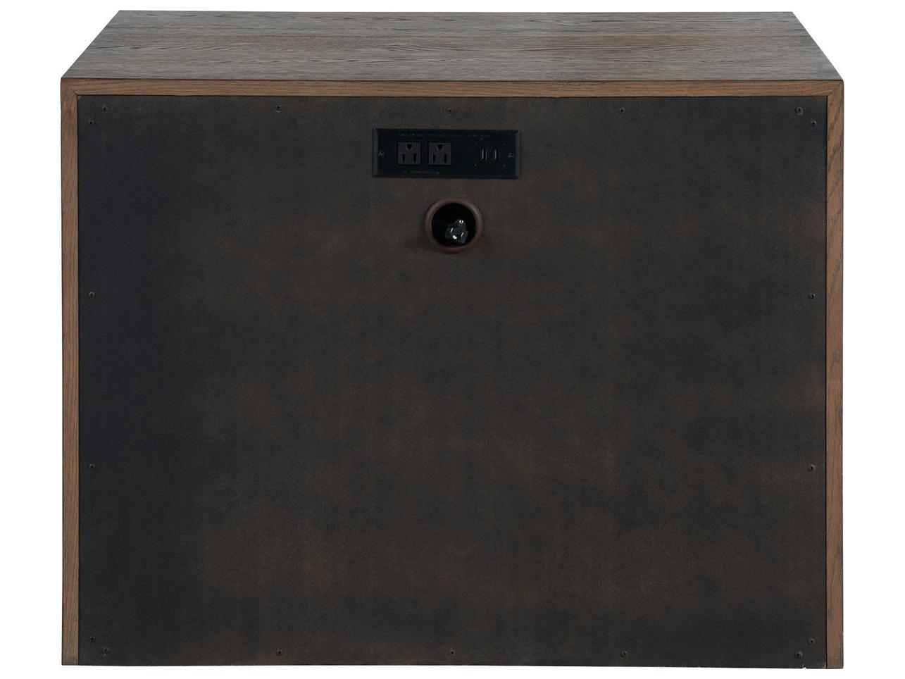 Universal Furniture Modern Medium Brown Oak Atlas Drawer Nightstand