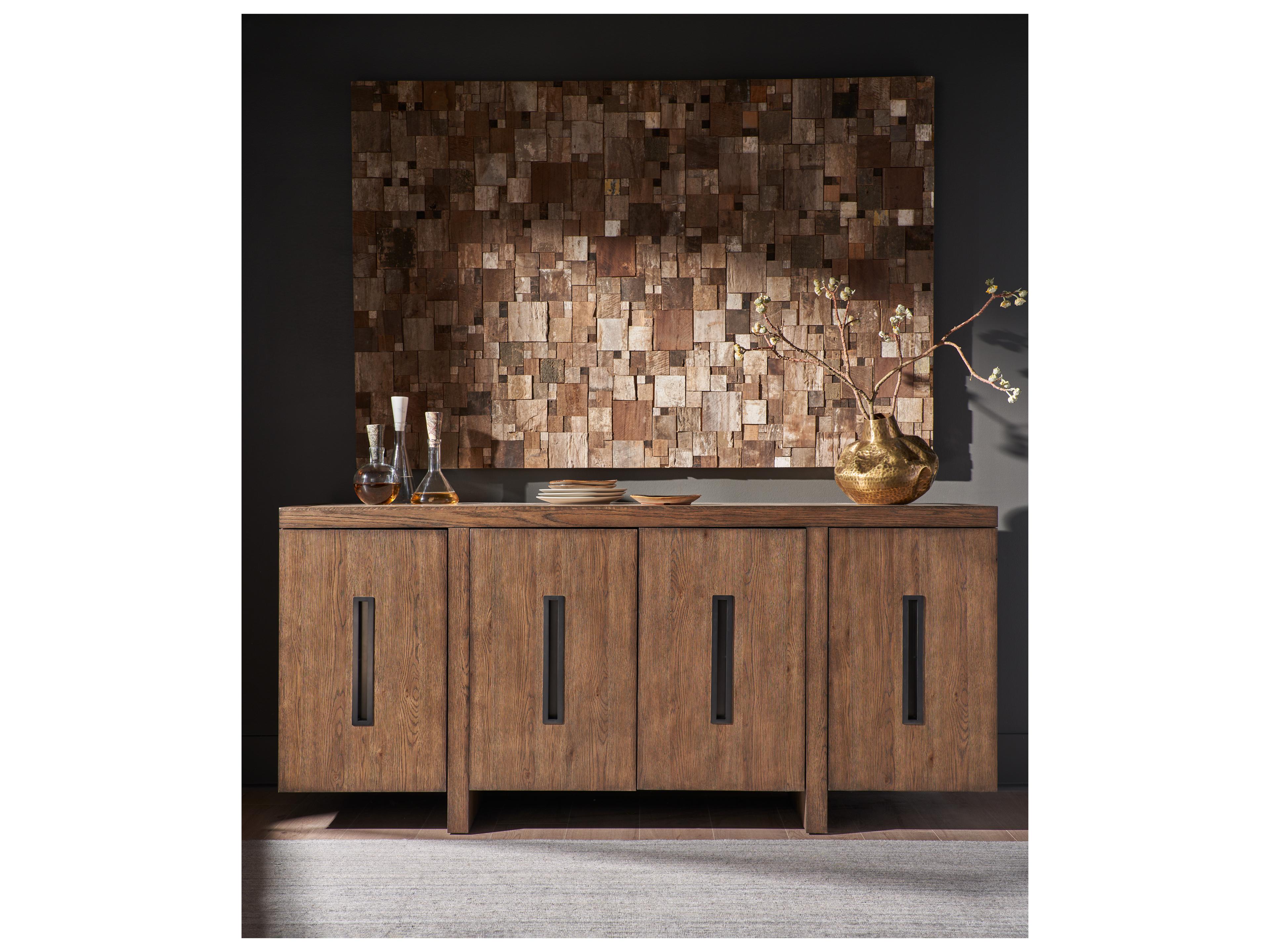Universal Furniture Modern Medium Brown Oak 78" Veda Credenza
