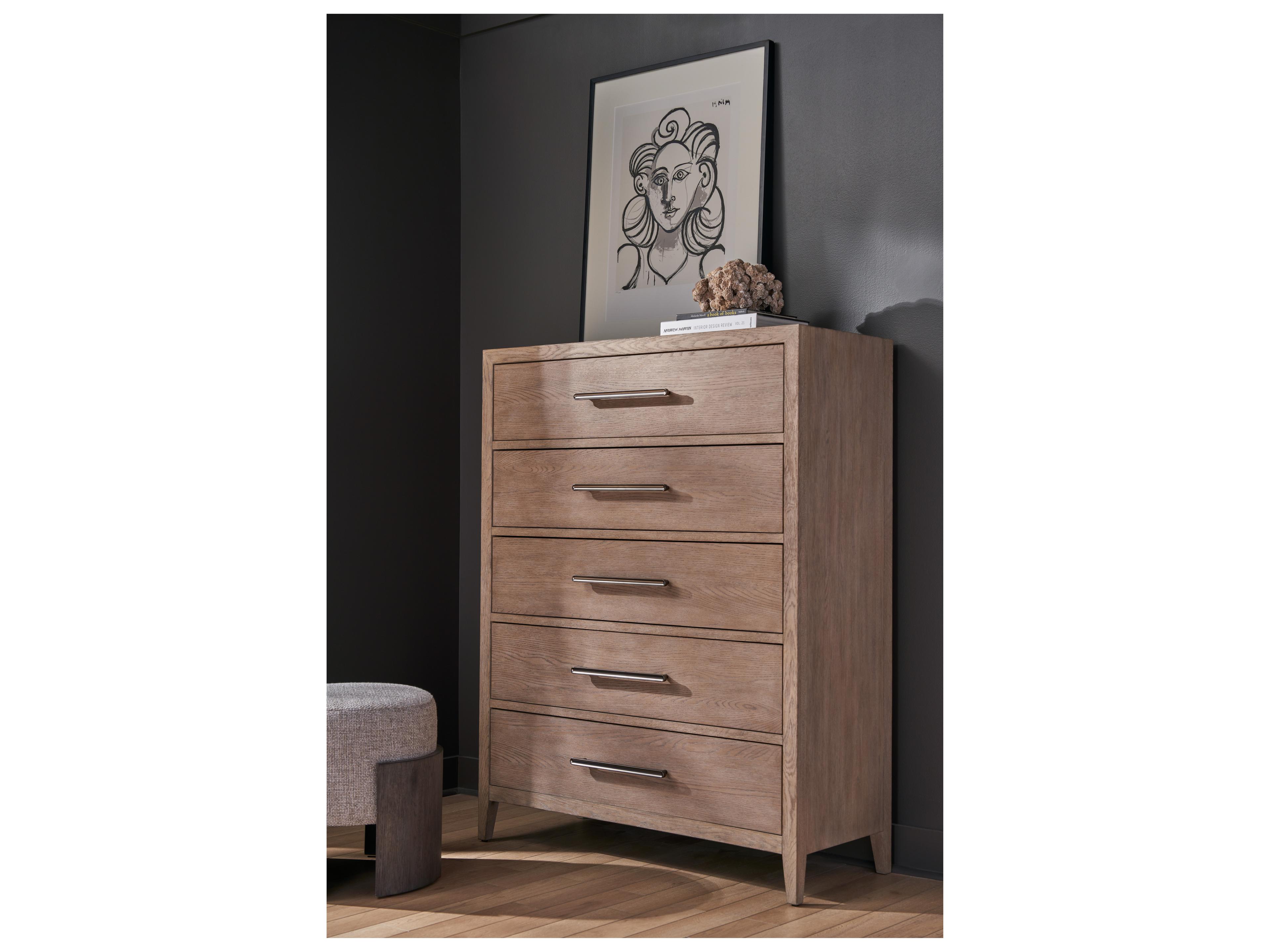 Universal Furniture Modern Gray Oak Cove Drawer Chest