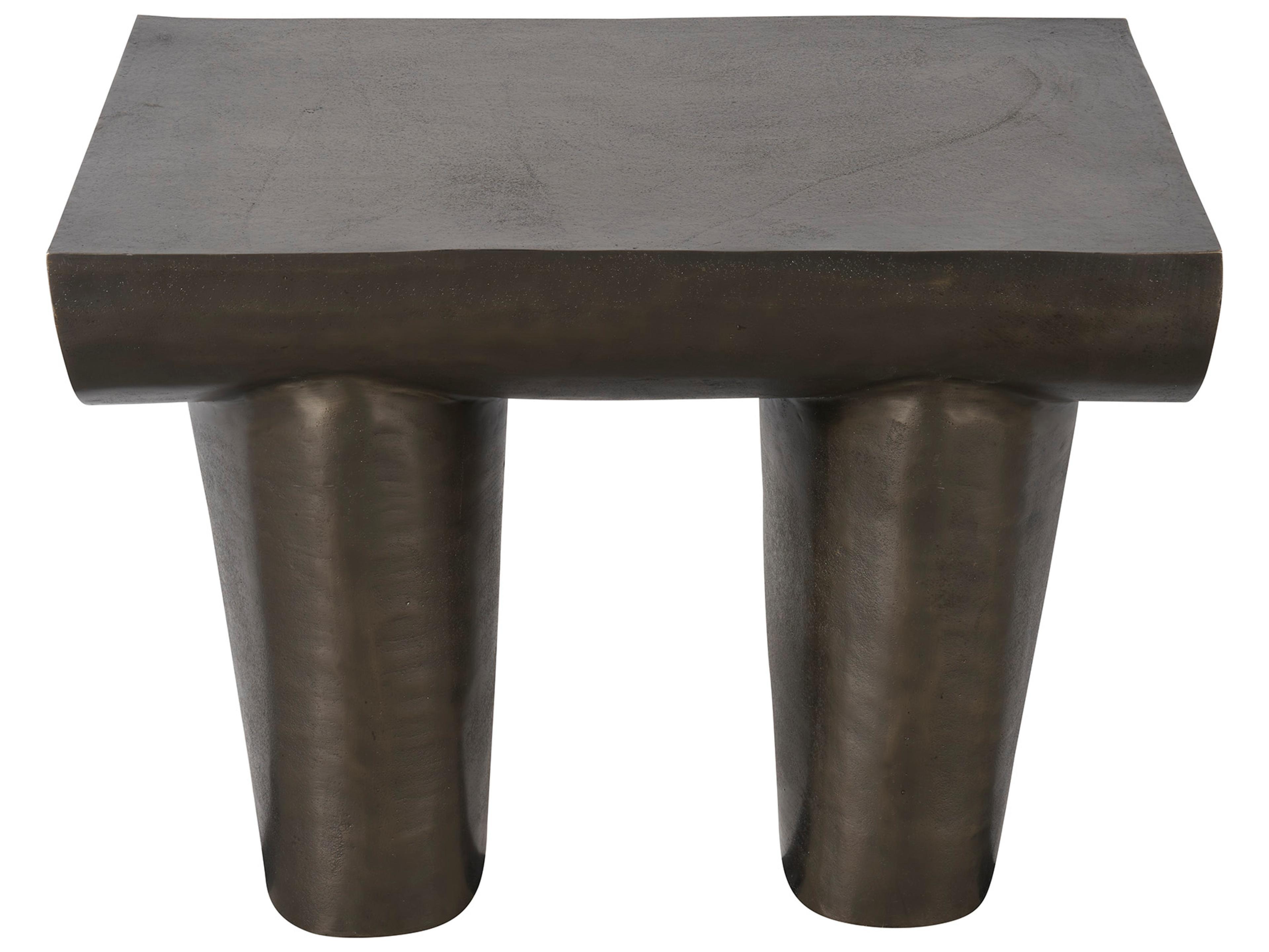 Universal Furniture Modern Medium Graphite Brass Neutra Stool