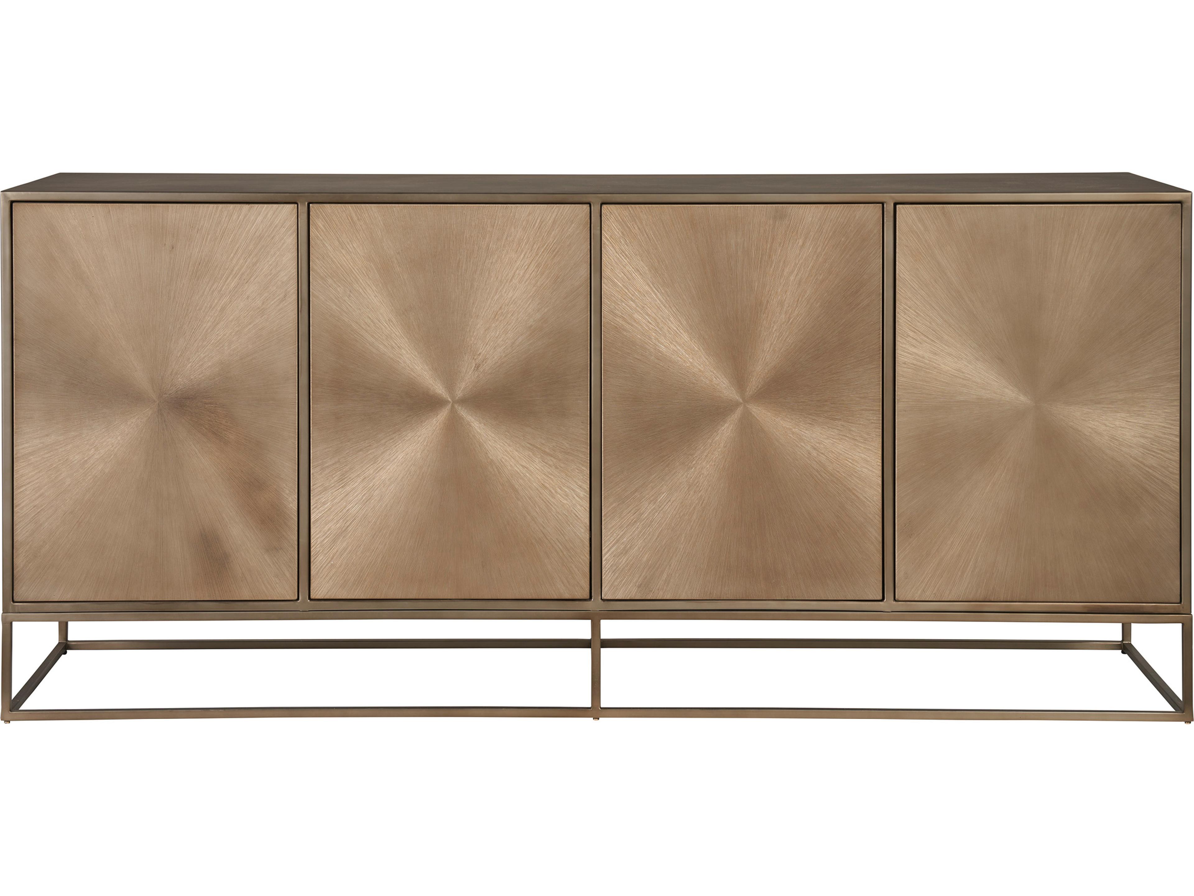 Universal Furniture Modern Aged Brass 76" Fusion Credenza