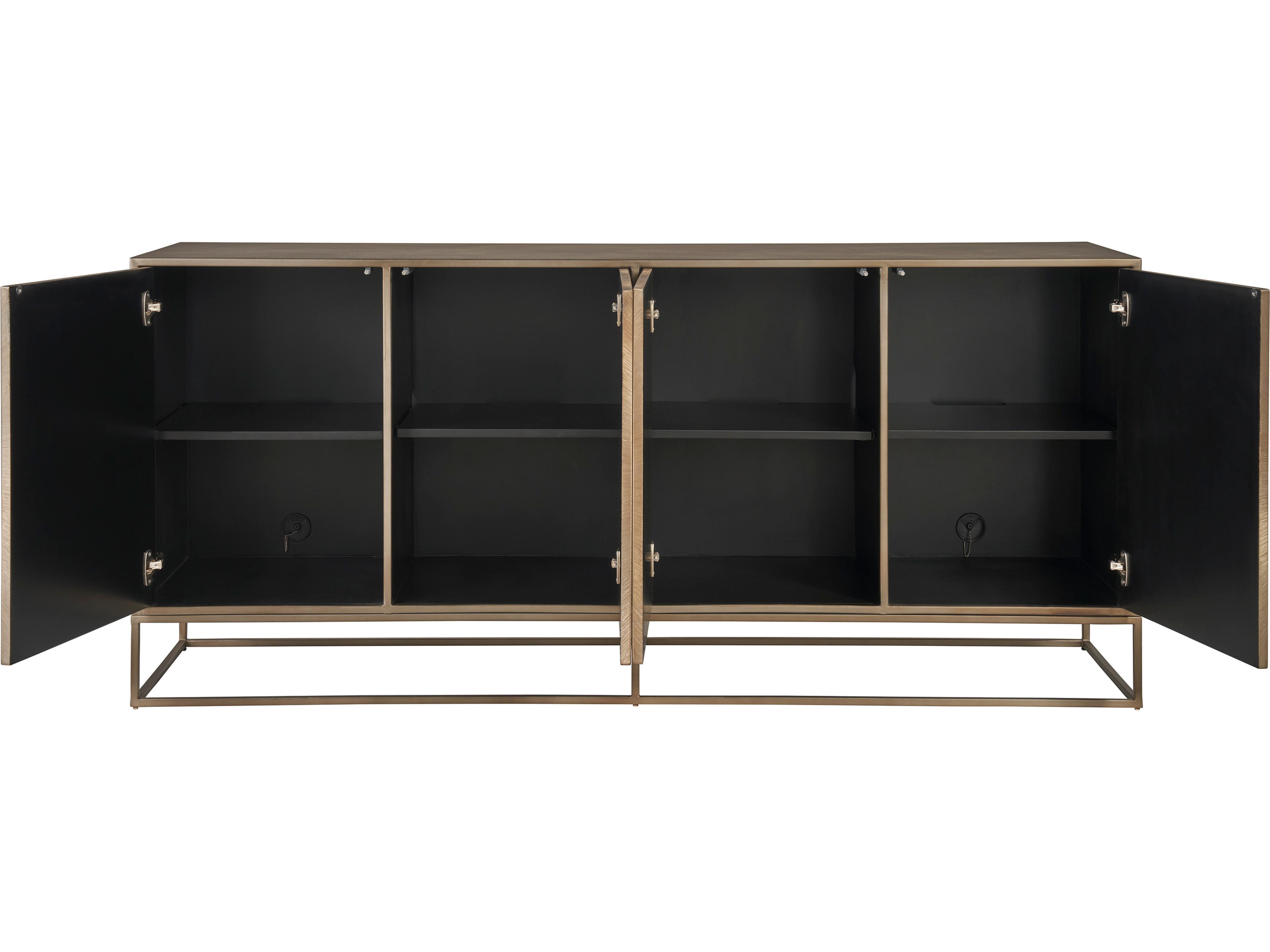 Universal Furniture Modern Aged Brass 76" Fusion Credenza
