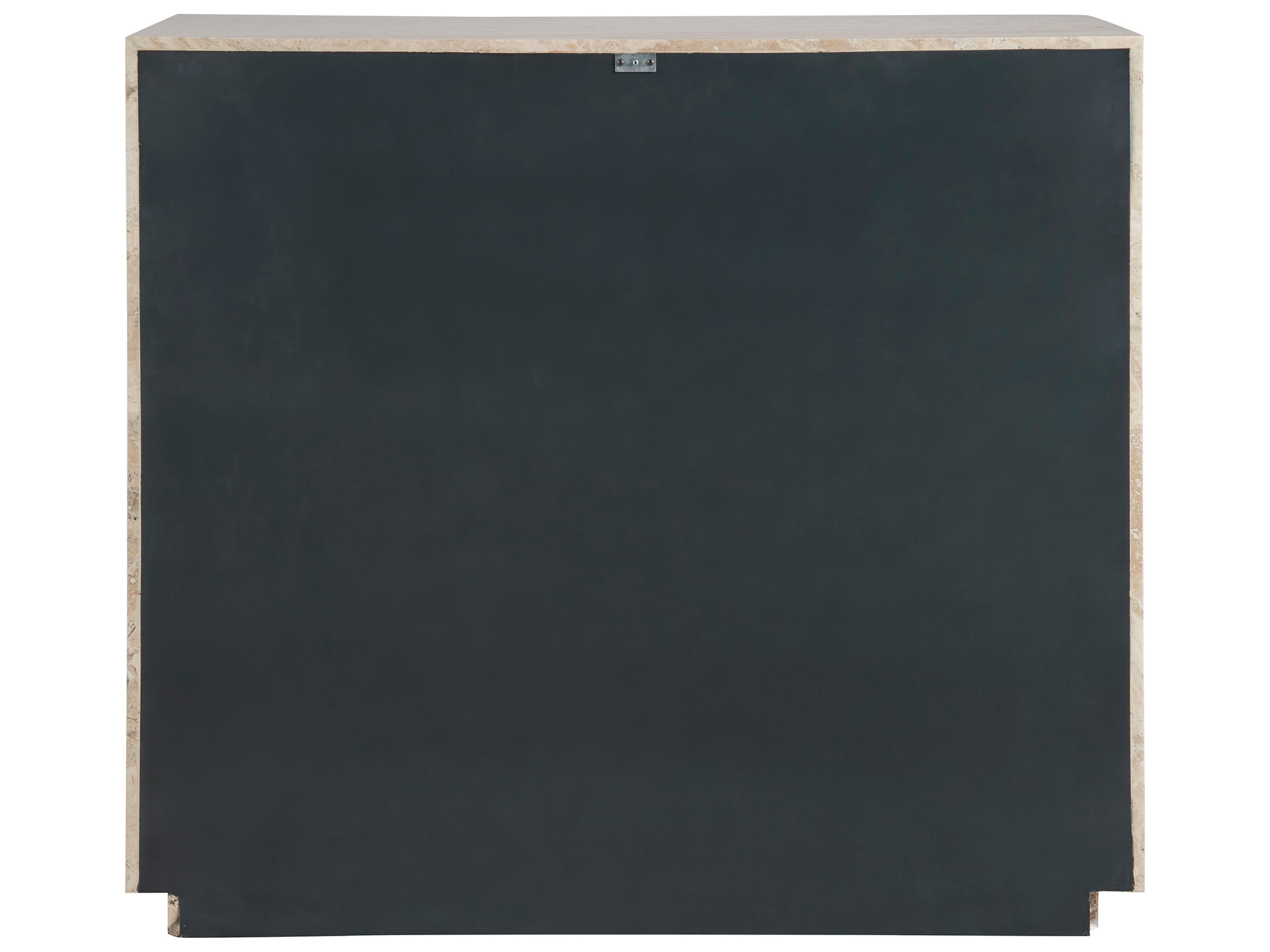 Universal Furniture Modern White Travertine Dove Drawer Chest