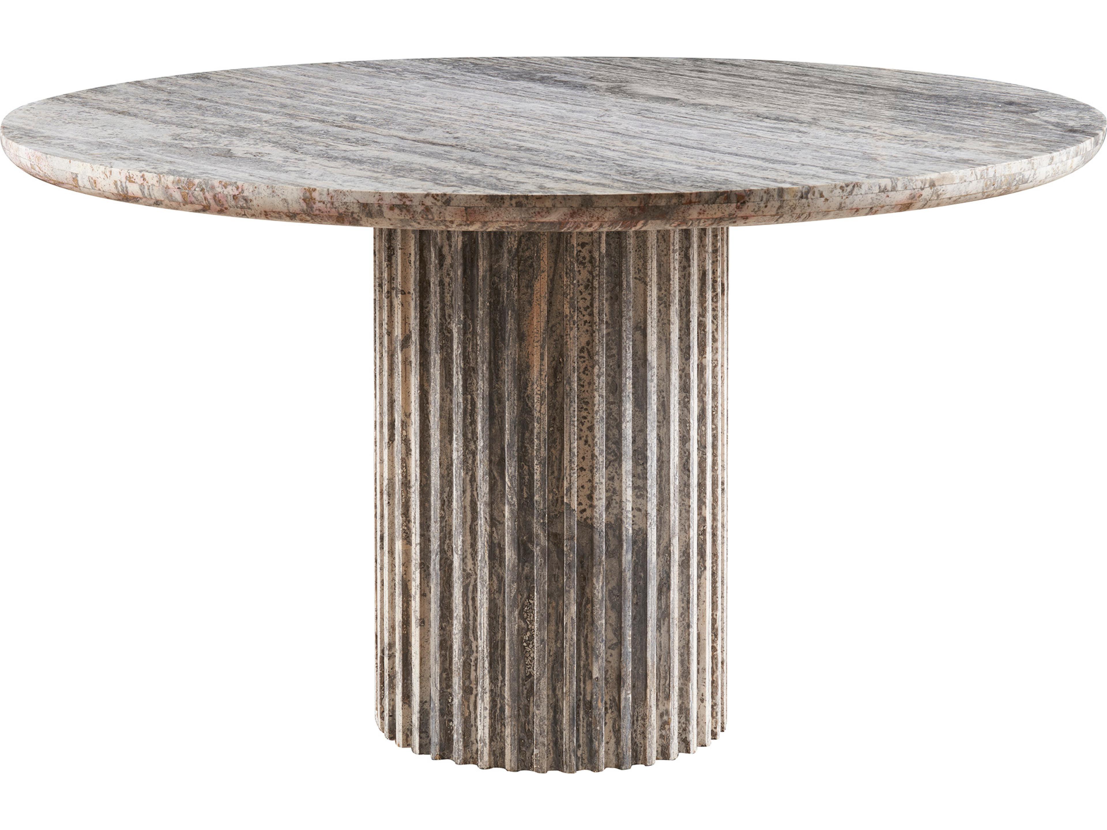 Universal Furniture Modern White Travertine Meadow Dining Table