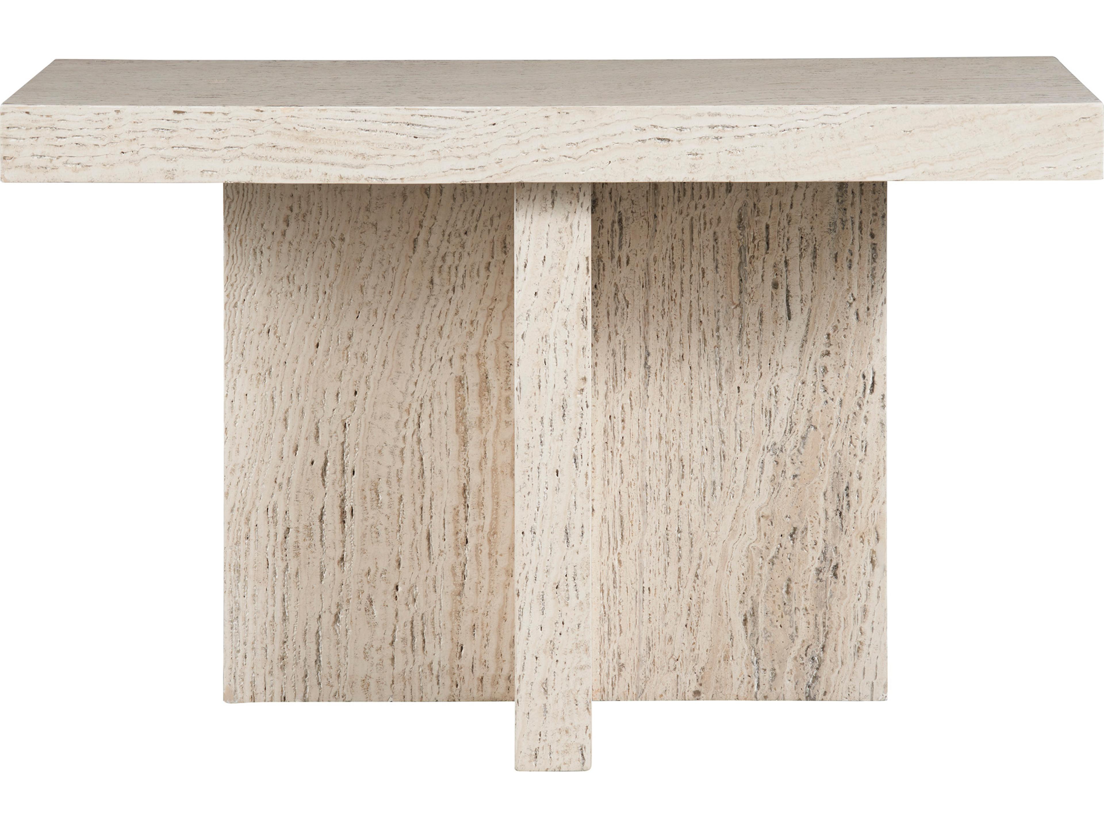 Universal Furniture Modern White Travertine Daxton Console Table