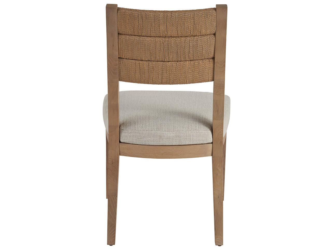 Universal Furniture Griffith Park Oak Wood Natural Upholstered Armless Dining Chair