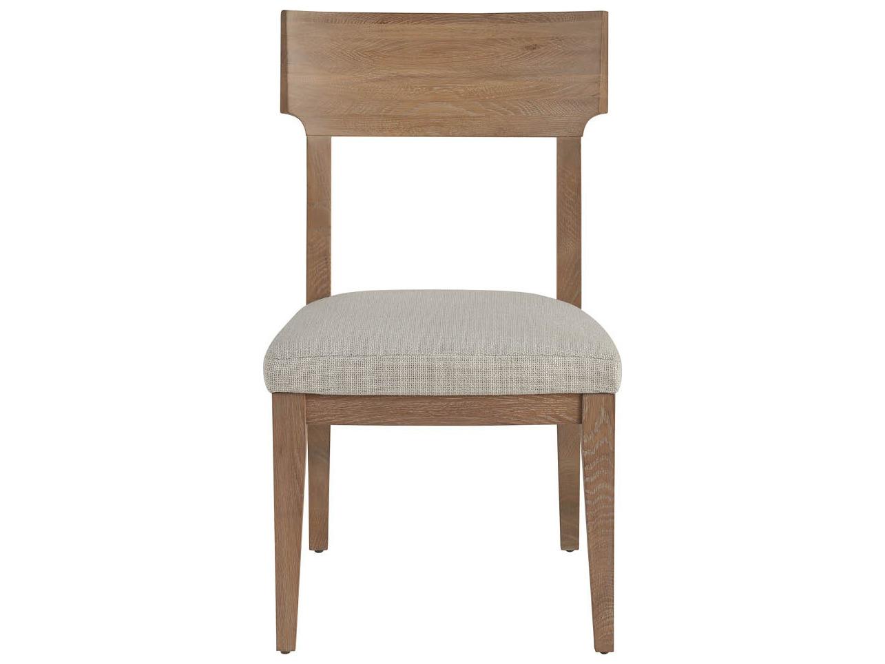 Universal Furniture Griffith Park Oak Wood Natural Upholstered Armless Dining Chair