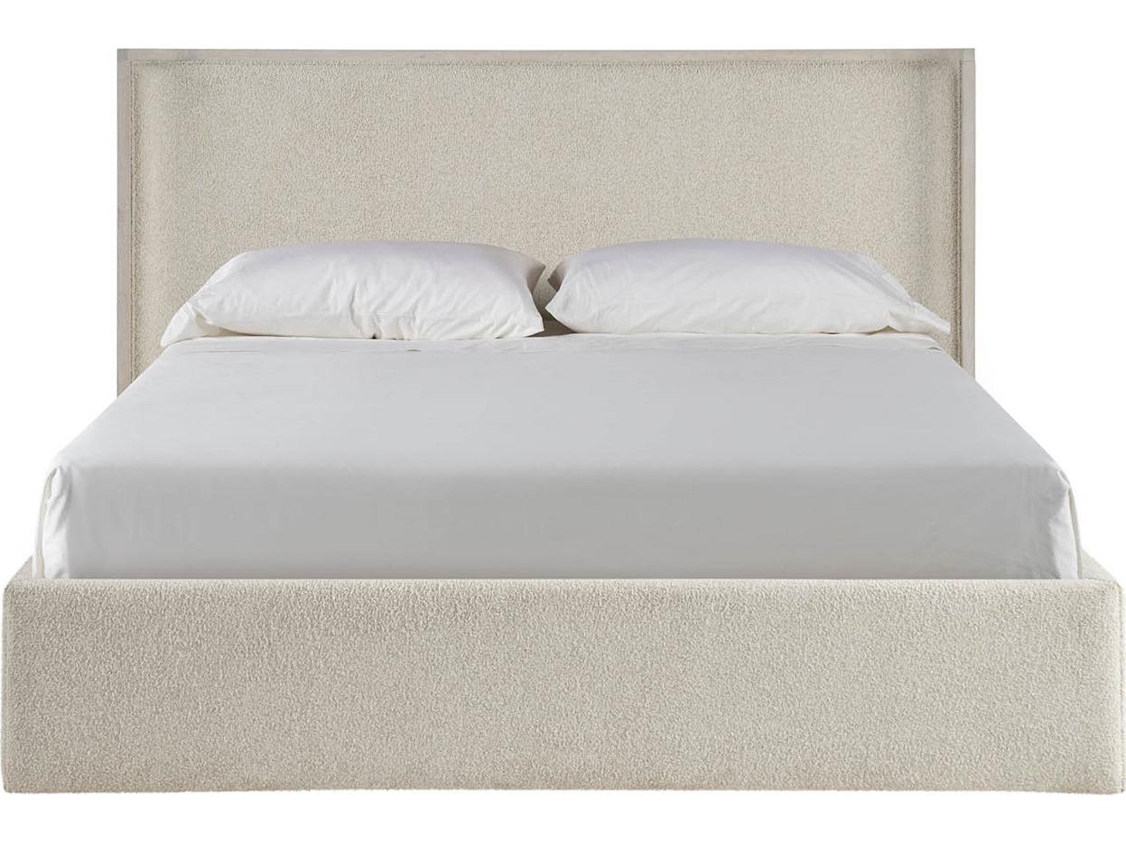 Universal Furniture Avaline White Oak Wood Upholstered Queen Panel Bed