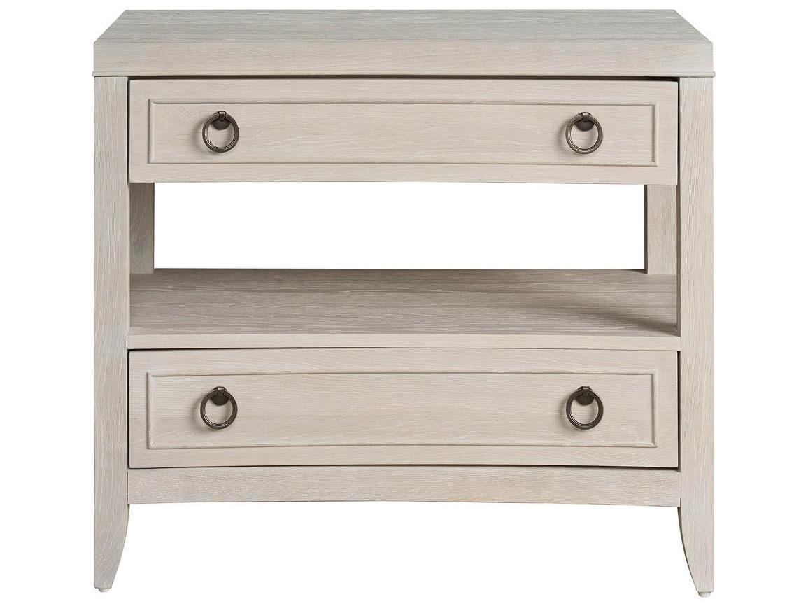 Universal Furniture Avaline 2-Drawers White Nightstand