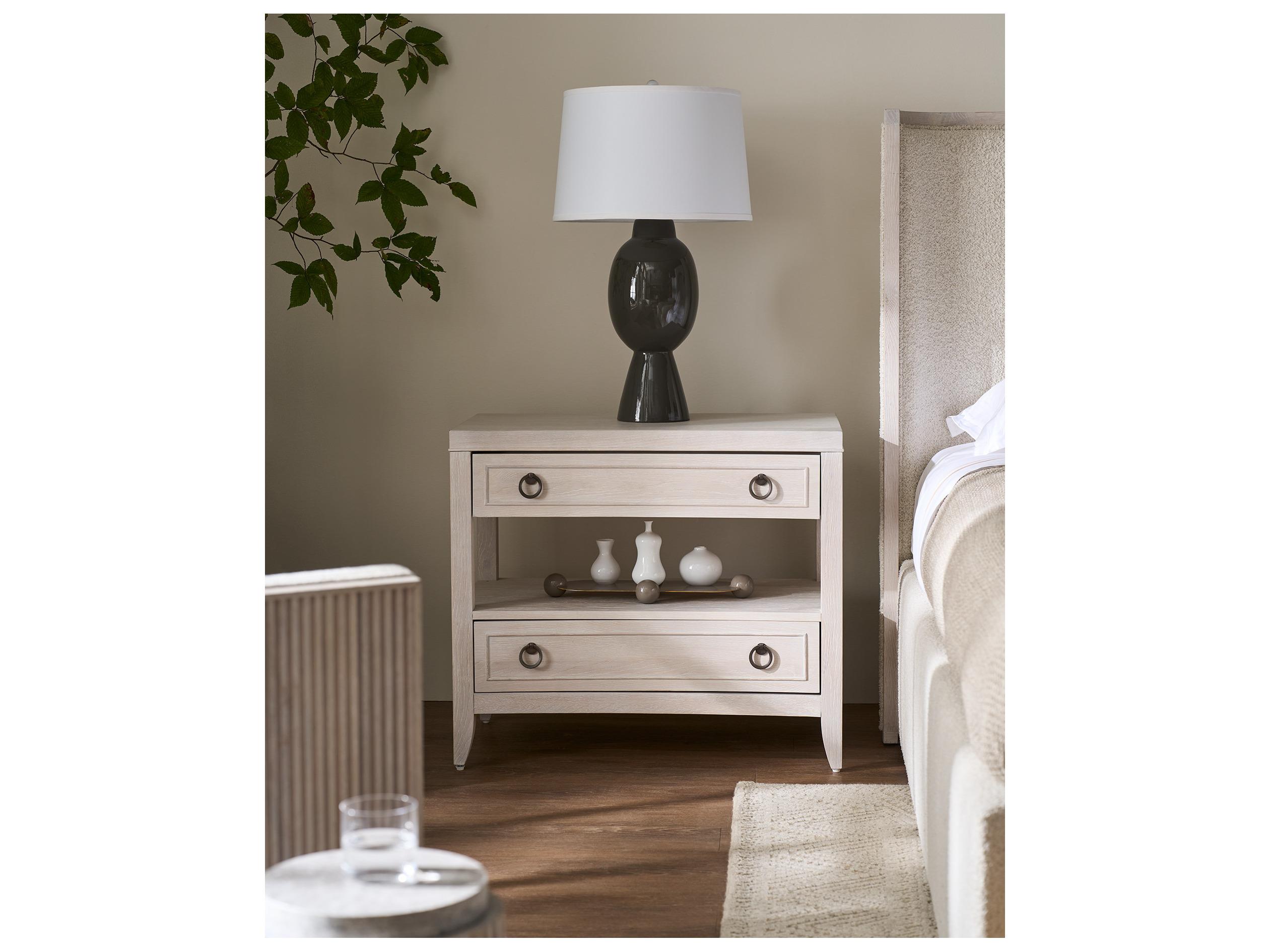 Universal Furniture Avaline 2-Drawers White Nightstand