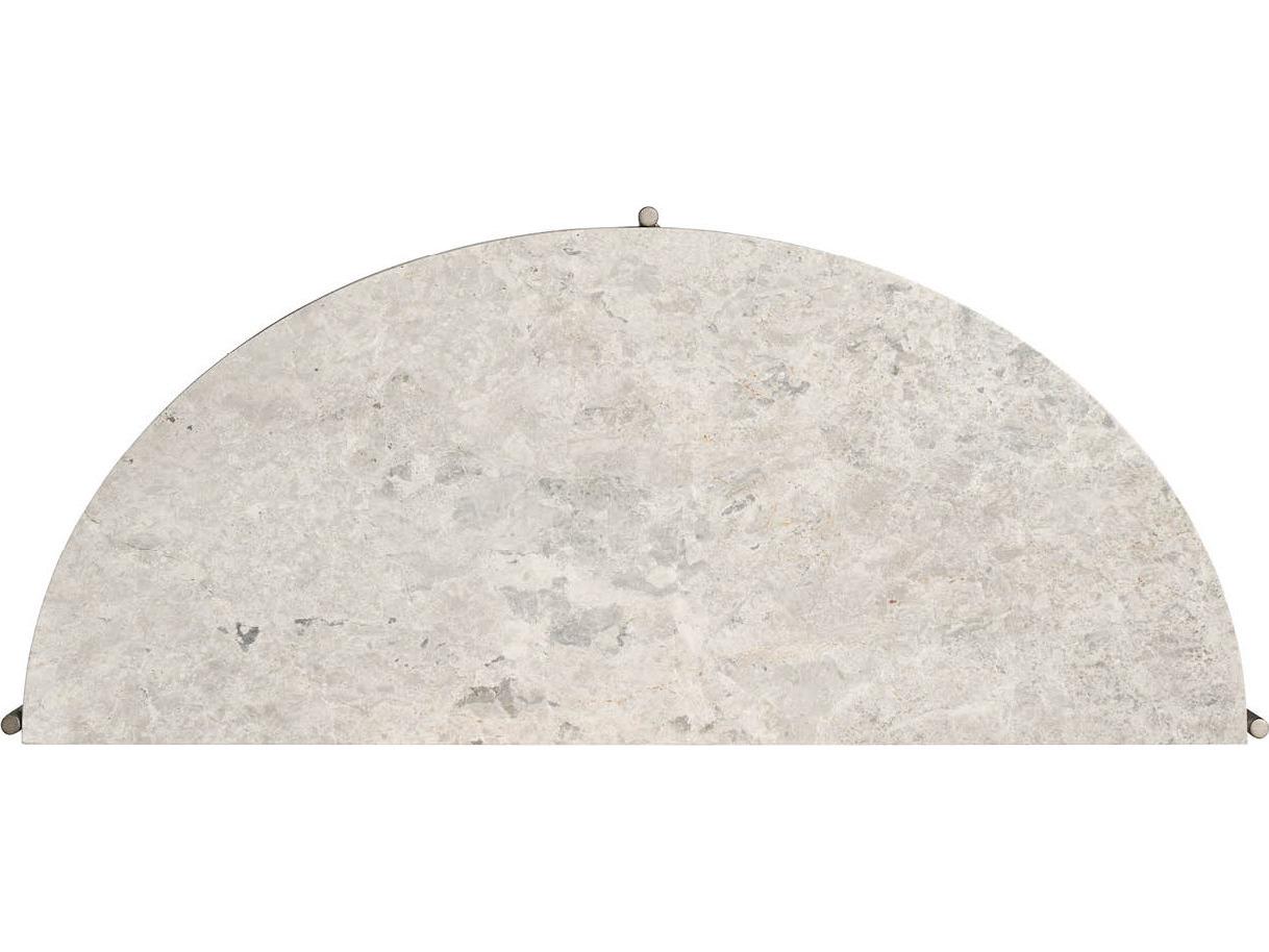 Universal Furniture Avaline Demilune Stone Console Table