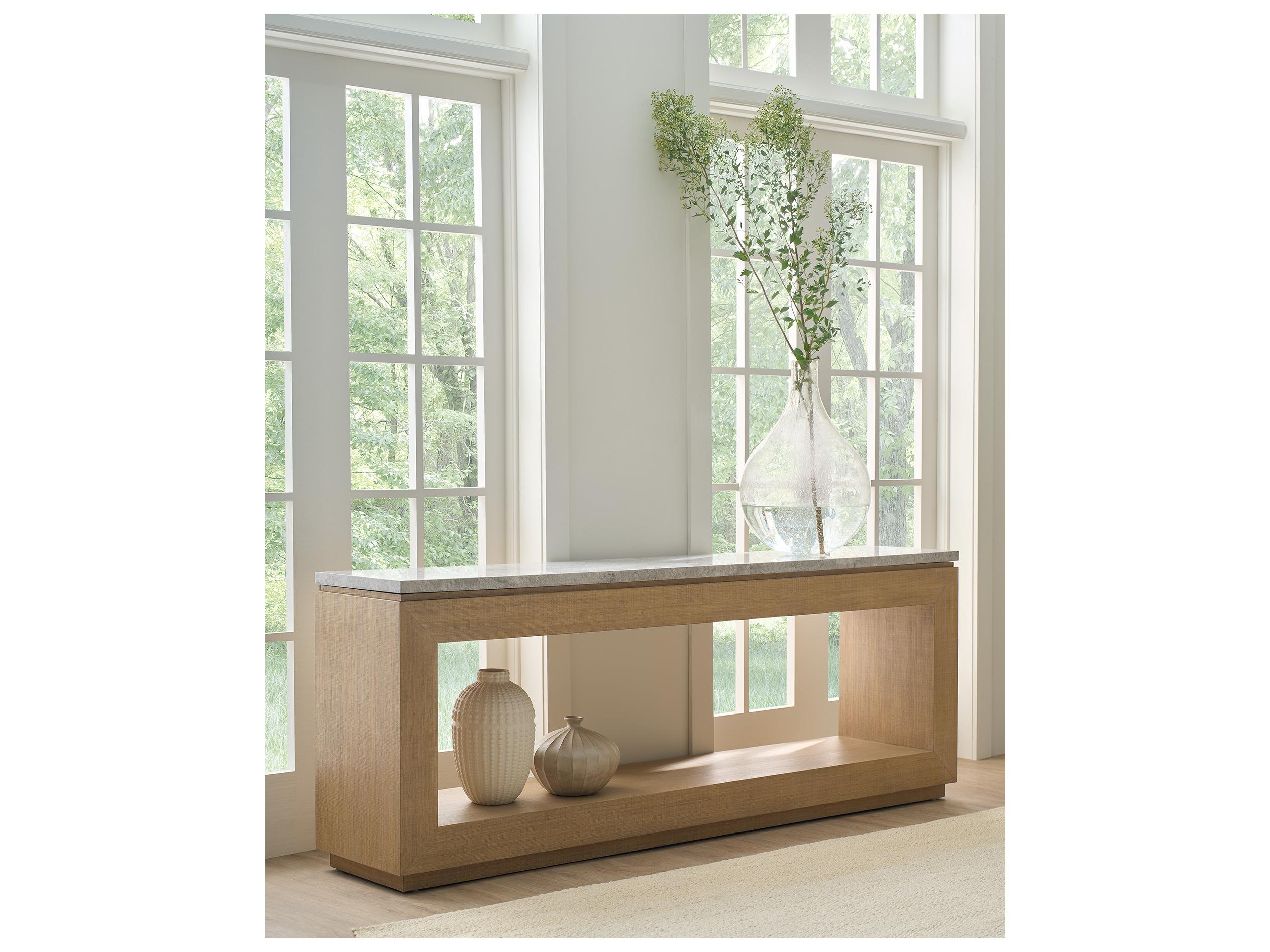 Universal Furniture Avaline Rectangular Stone Console Table