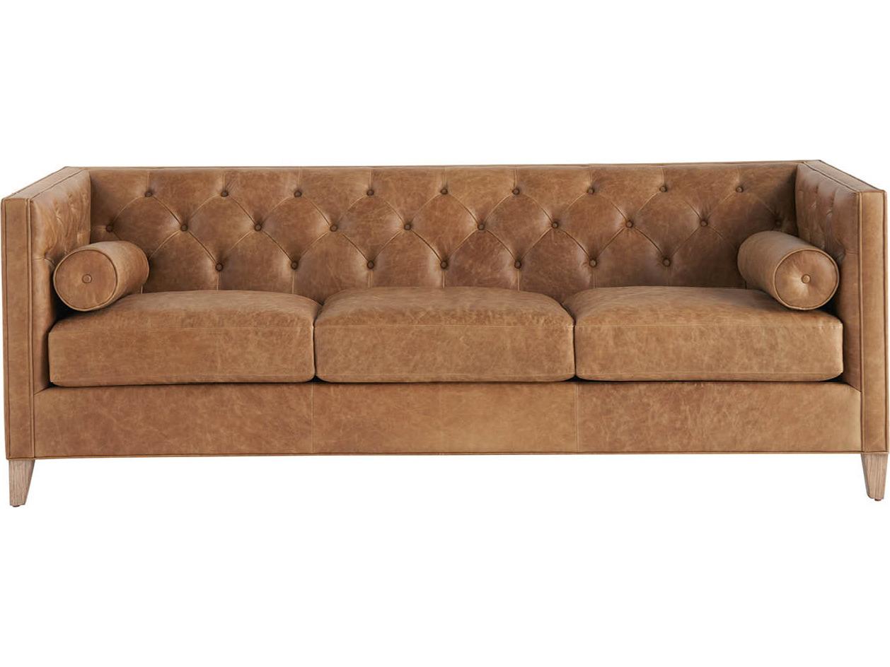 Universal Furniture Wenston Brown Leather Sofa