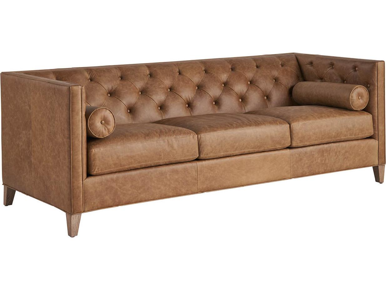 Universal Furniture Wenston Brown Leather Sofa