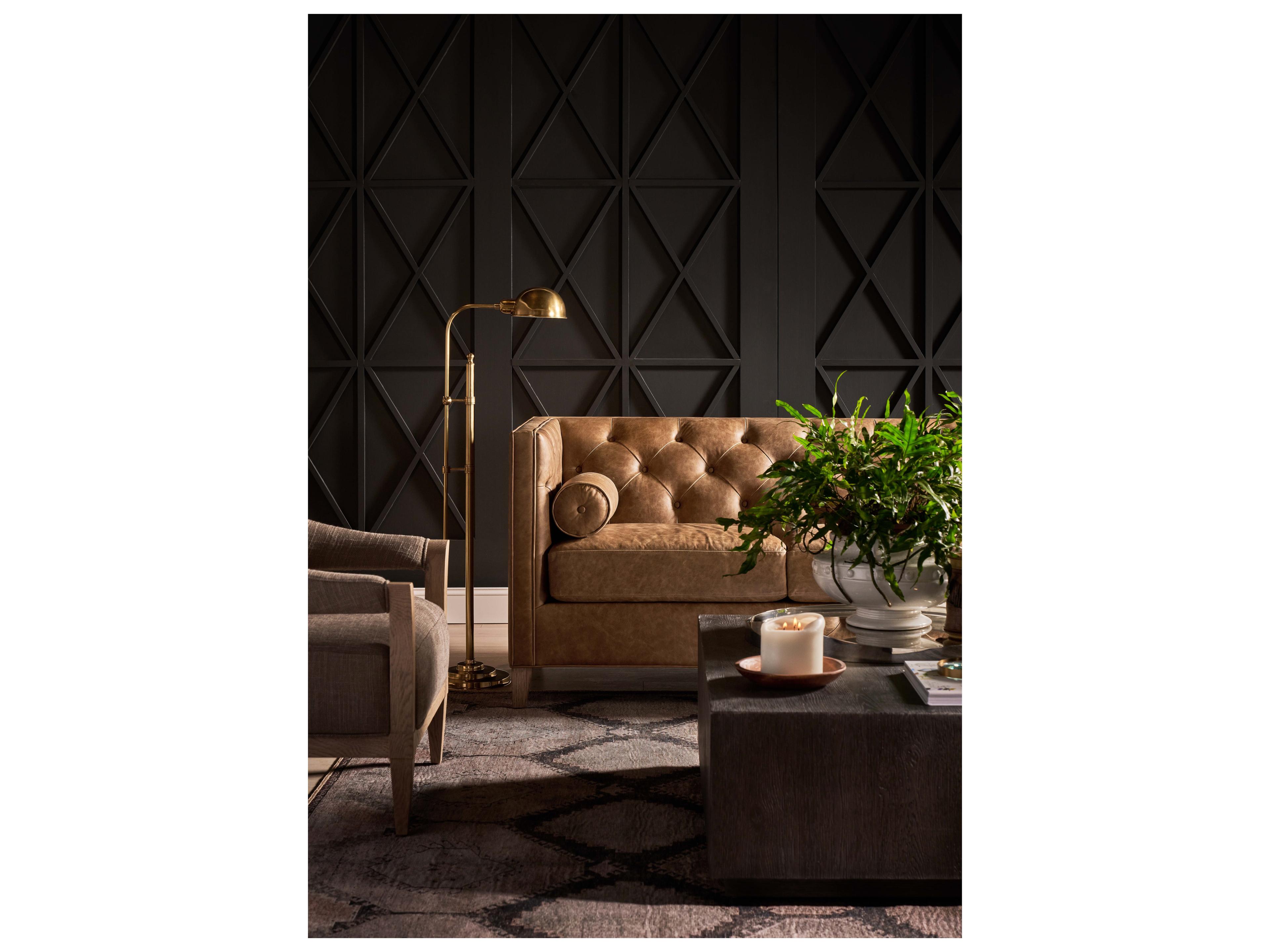 Universal Furniture Wenston Brown Leather Sofa