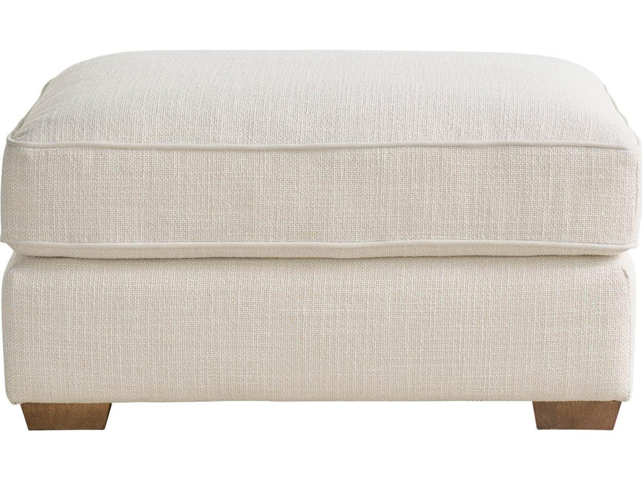 Universal Furniture Leah Brown White Upholstered Ottoman