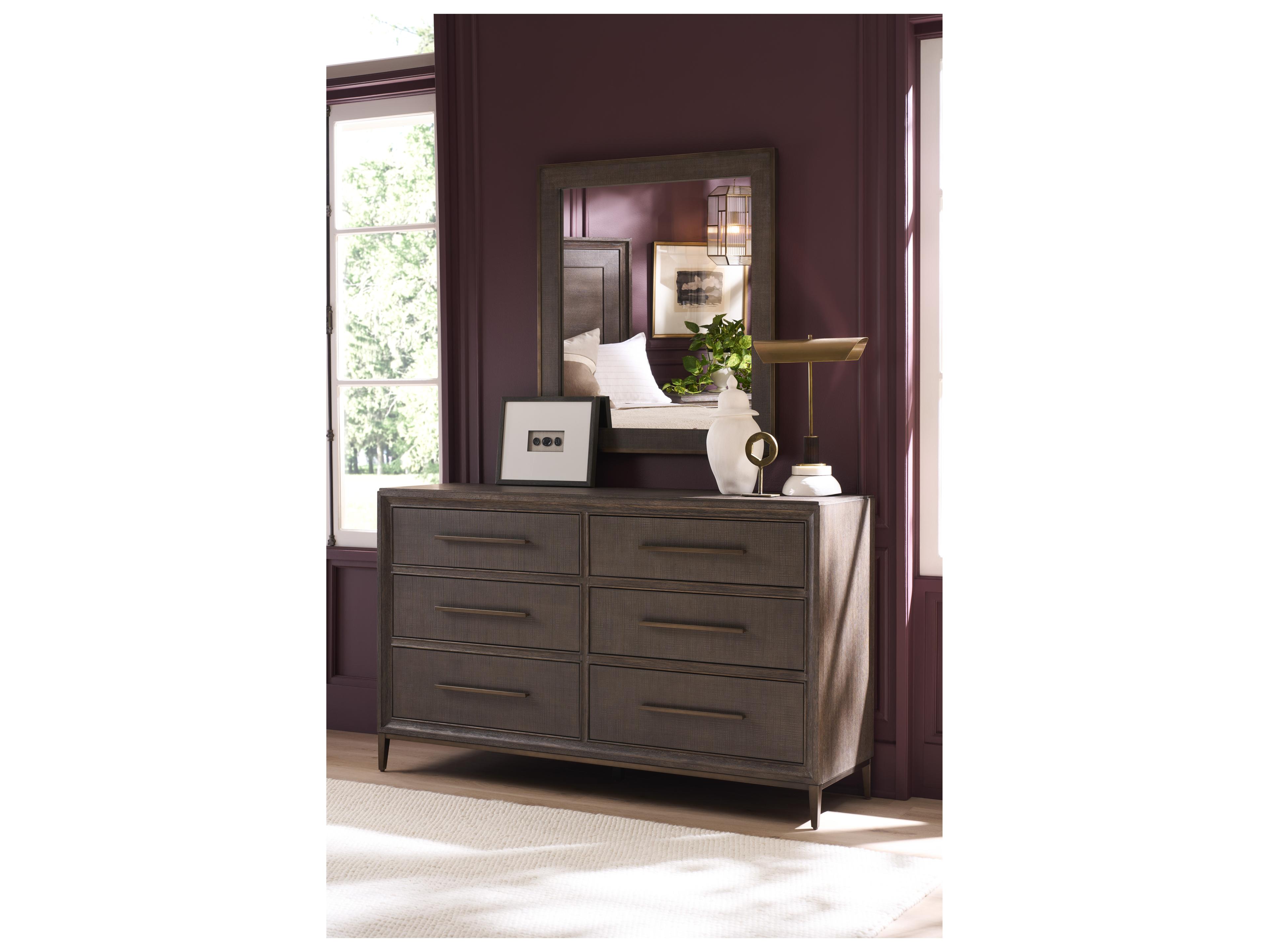 Universal Furniture Montclair 6-Drawers Brown Double Dresser