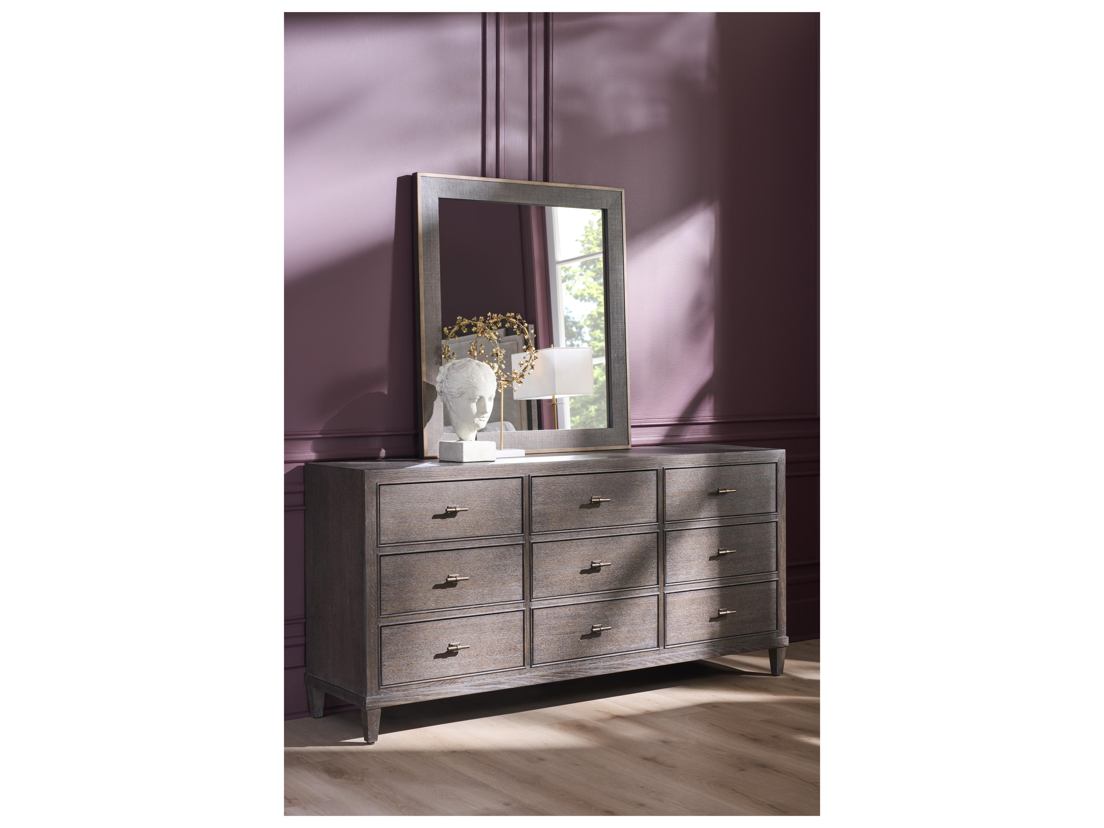 Universal Furniture Montclair Brown Oak Wood Dresser