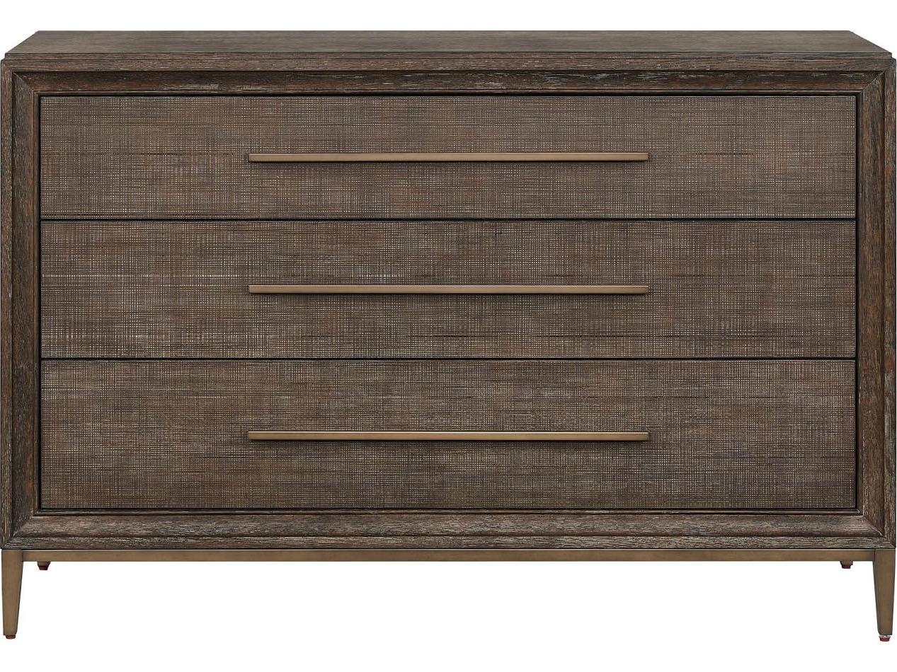 Universal Furniture Montclair 3-Drawers Brown Solid Wood Dresser