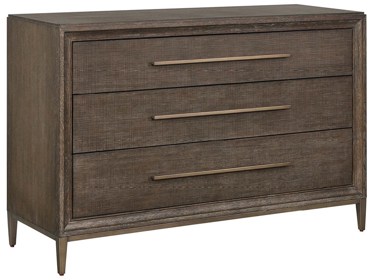 Universal Furniture Montclair 3-Drawers Brown Solid Wood Dresser